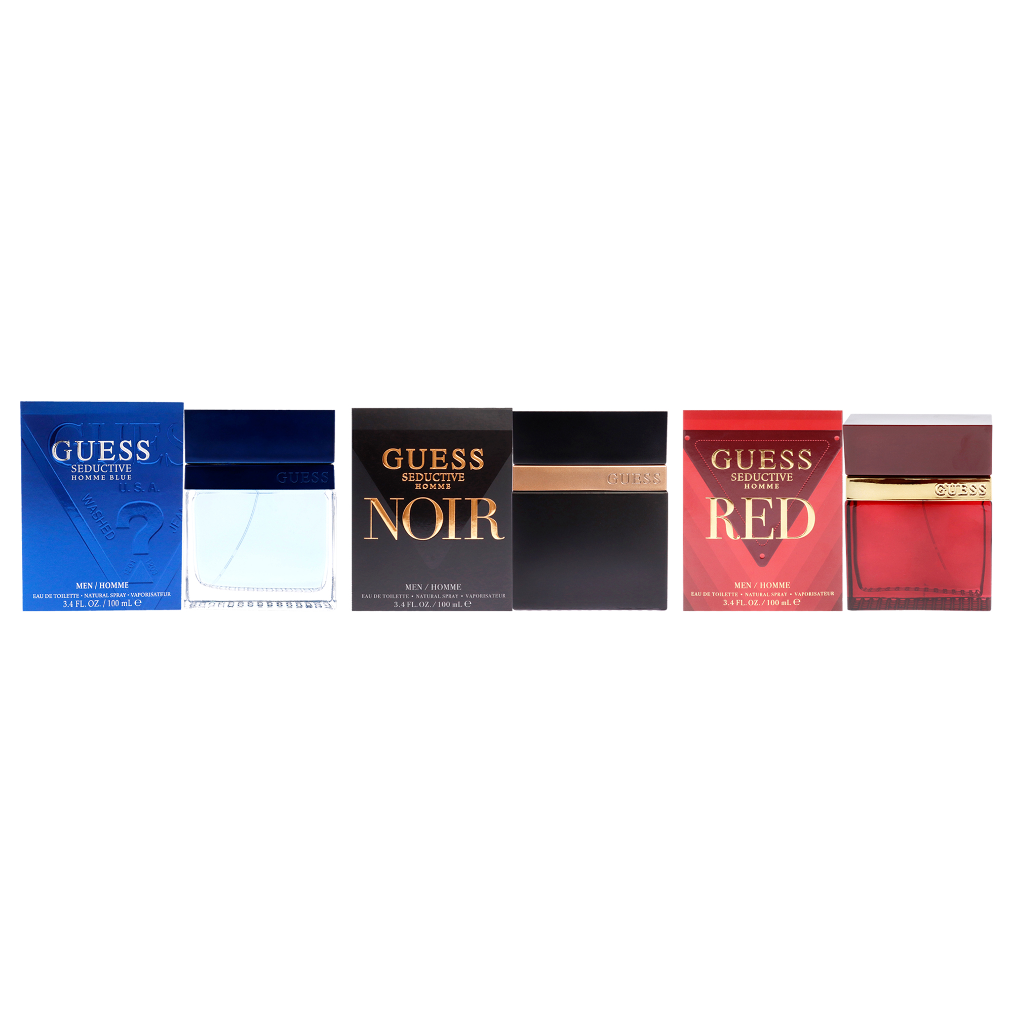 Foto 2 pulgar | Perfume Guess Seductive Eau De Toilette Para Hombre  Set De 3 Piezas - Venta Internacional.