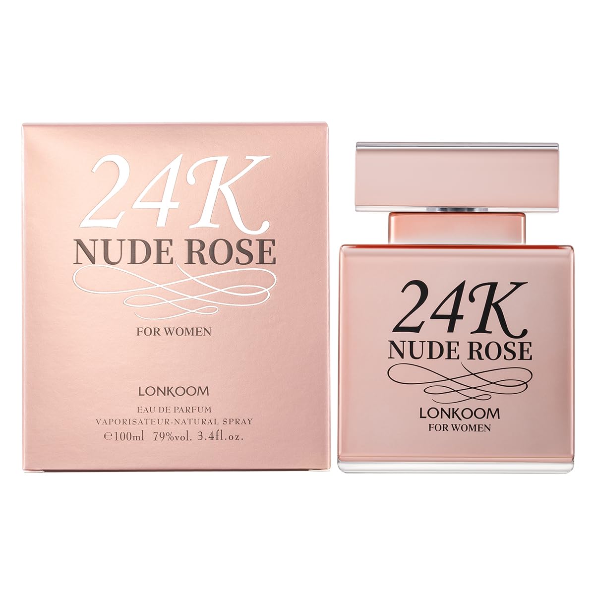 Foto 3 pulgar | Perfume Lonkoom 24k Nude Rose Eau De Parfum Para Mujer  100 Ml - Venta Internacional.
