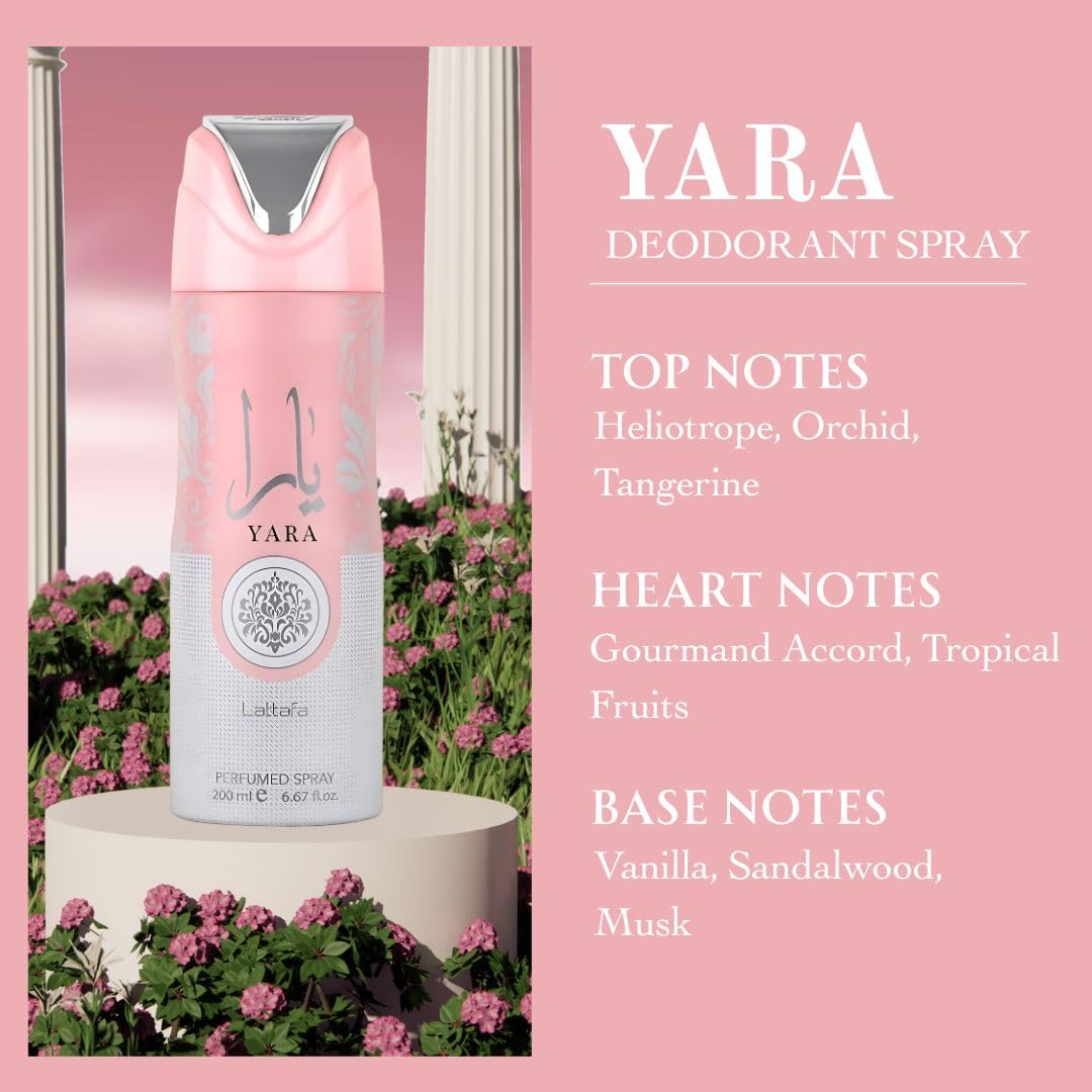 Foto 2 | Desodorante Perfumado En Aerosol Lattafa Yara  200 Ml  Para Unisex  X2 - Venta Internacional.