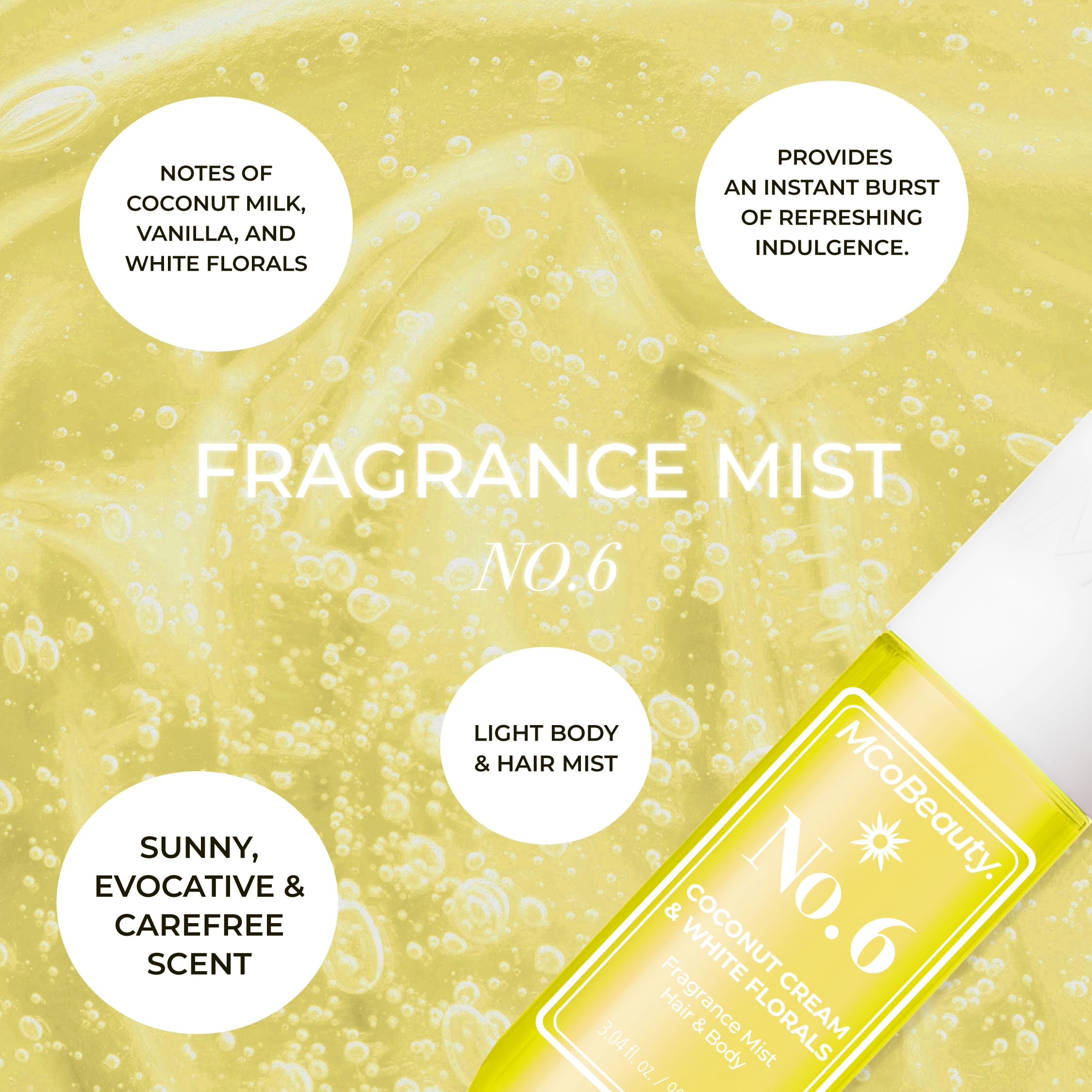 Foto 6 pulgar | Fragrance Mist Mcobeauty Crema De Coco Y Flores Blancas N.º 6 - Venta Internacional.