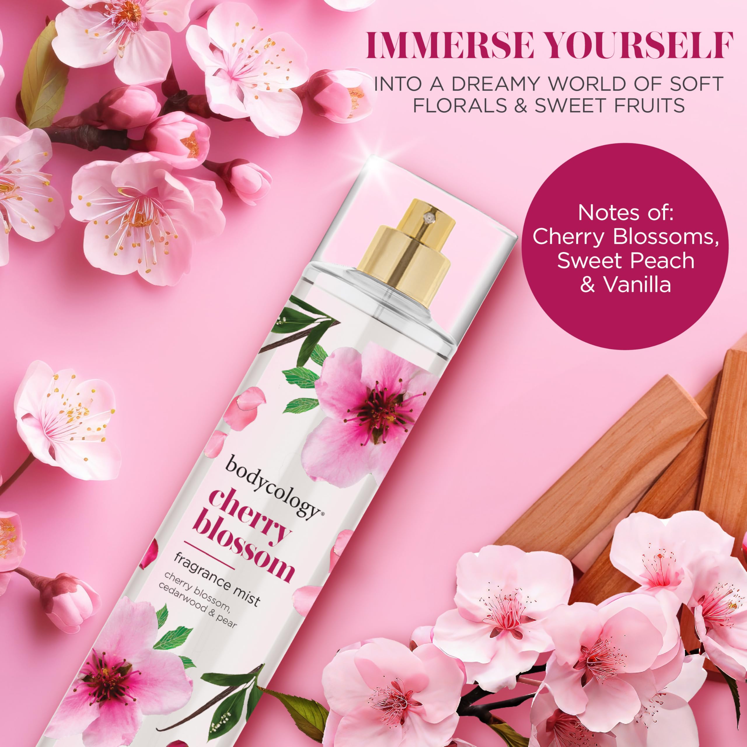 Foto 2 | Body Mist Bodycology  Fragancia Duradera  Flor De Cerezo  240 Ml - Venta Internacional.