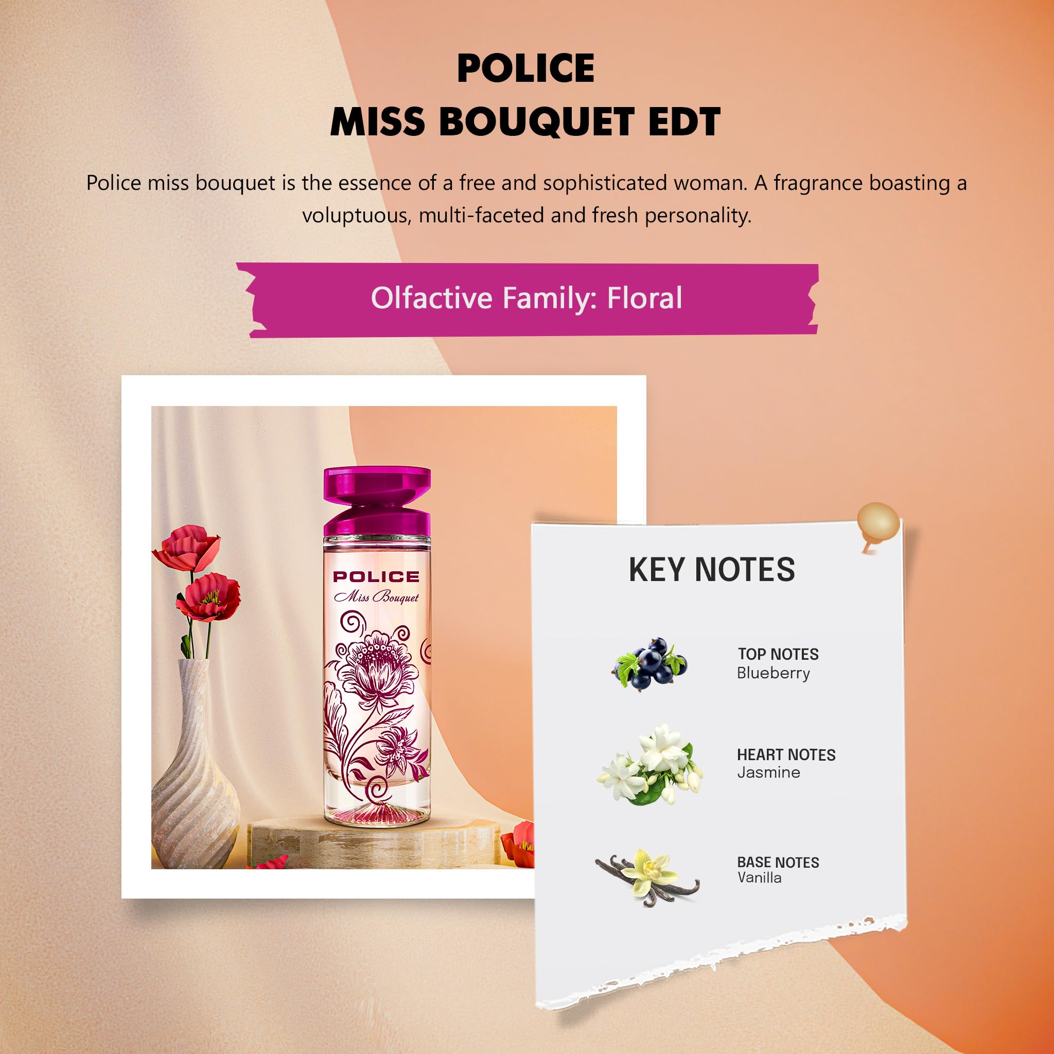 Foto 5 pulgar | Perfume Police Miss Bouquet Eau De Toilette Para Mujer  100 Ml - Venta Internacional.