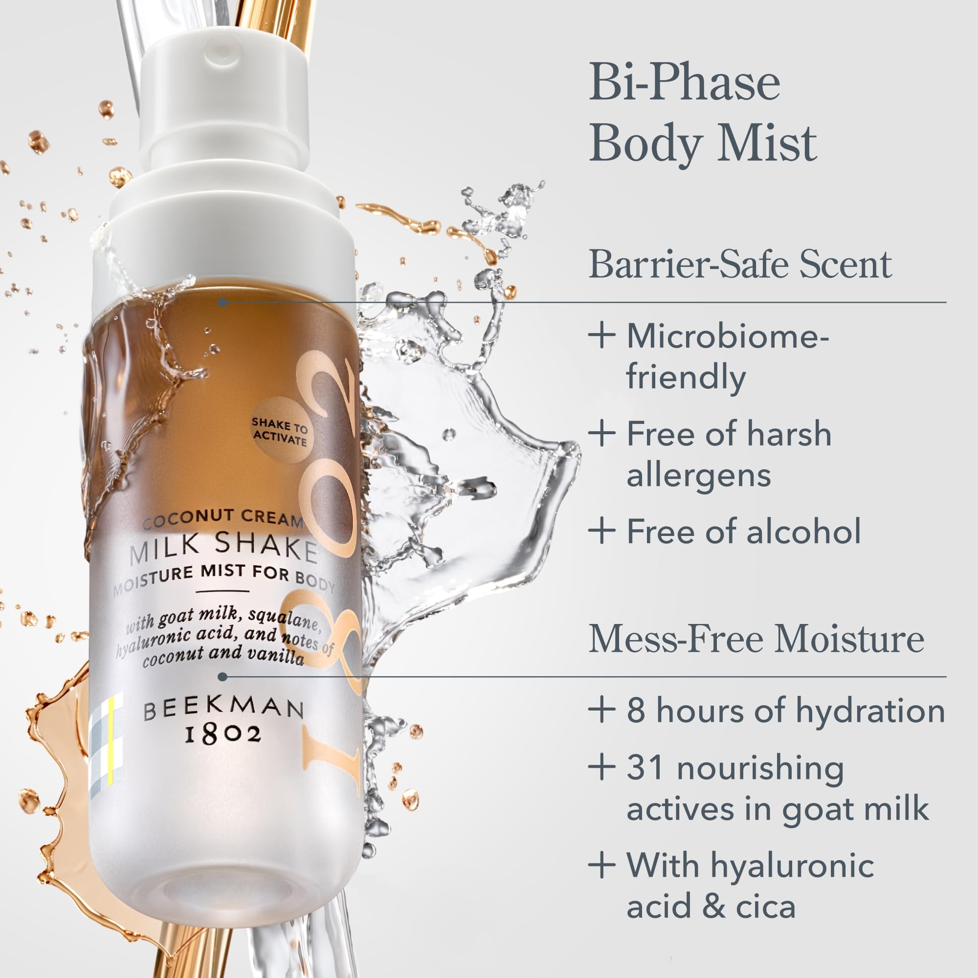 Foto 3 | Batido De Leche Y Crema De Coco Body Mist Beekman 1802  140 Ml - Venta Internacional.