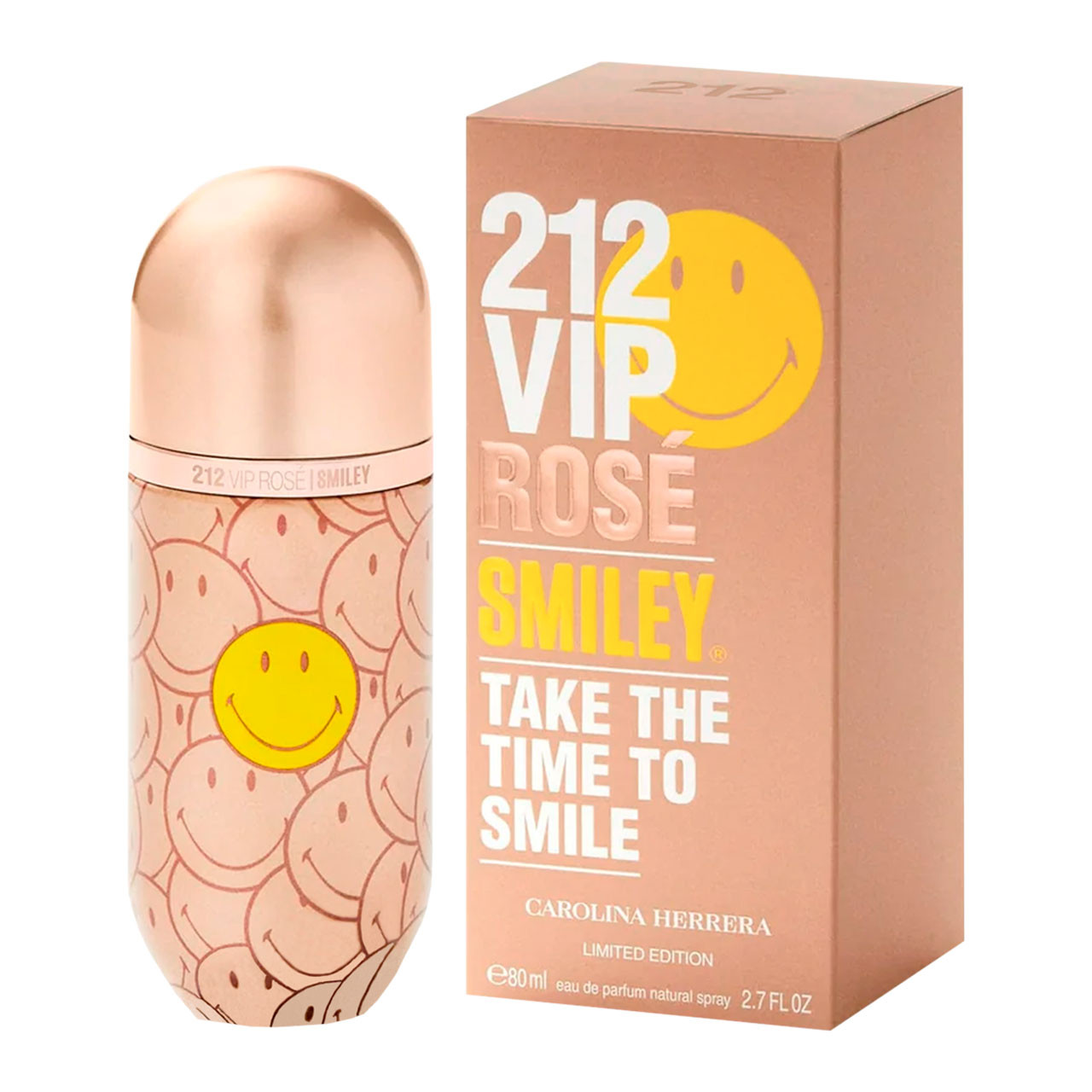 Foto 2 pulgar | Perfume Carolina Herrera 212 Vip Rose Smiley EDP 80 ML para Mujer