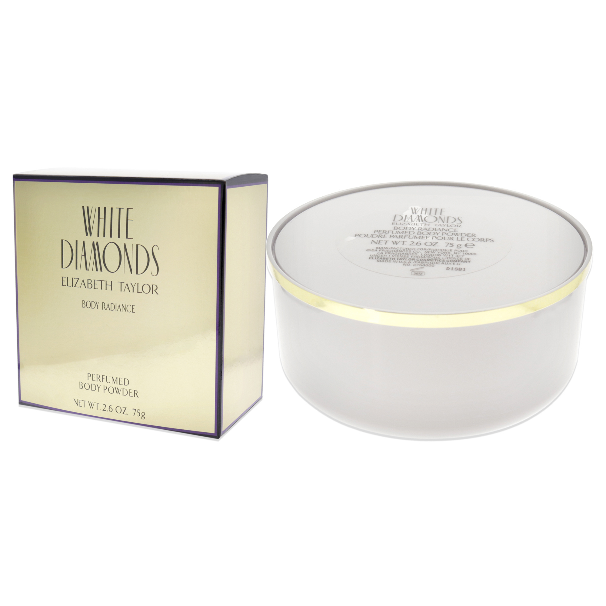 Foto 5 pulgar | Talco Perfumado Elizabeth Taylor White Diamonds 75 g para Mujer - Venta Internacional