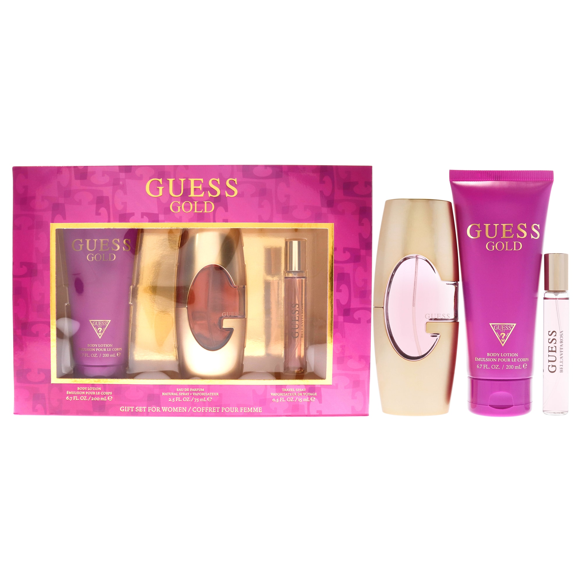 Set de Regalo Guess Gold para Mujeres - 3 Piezas de 2.5oz EDP $899