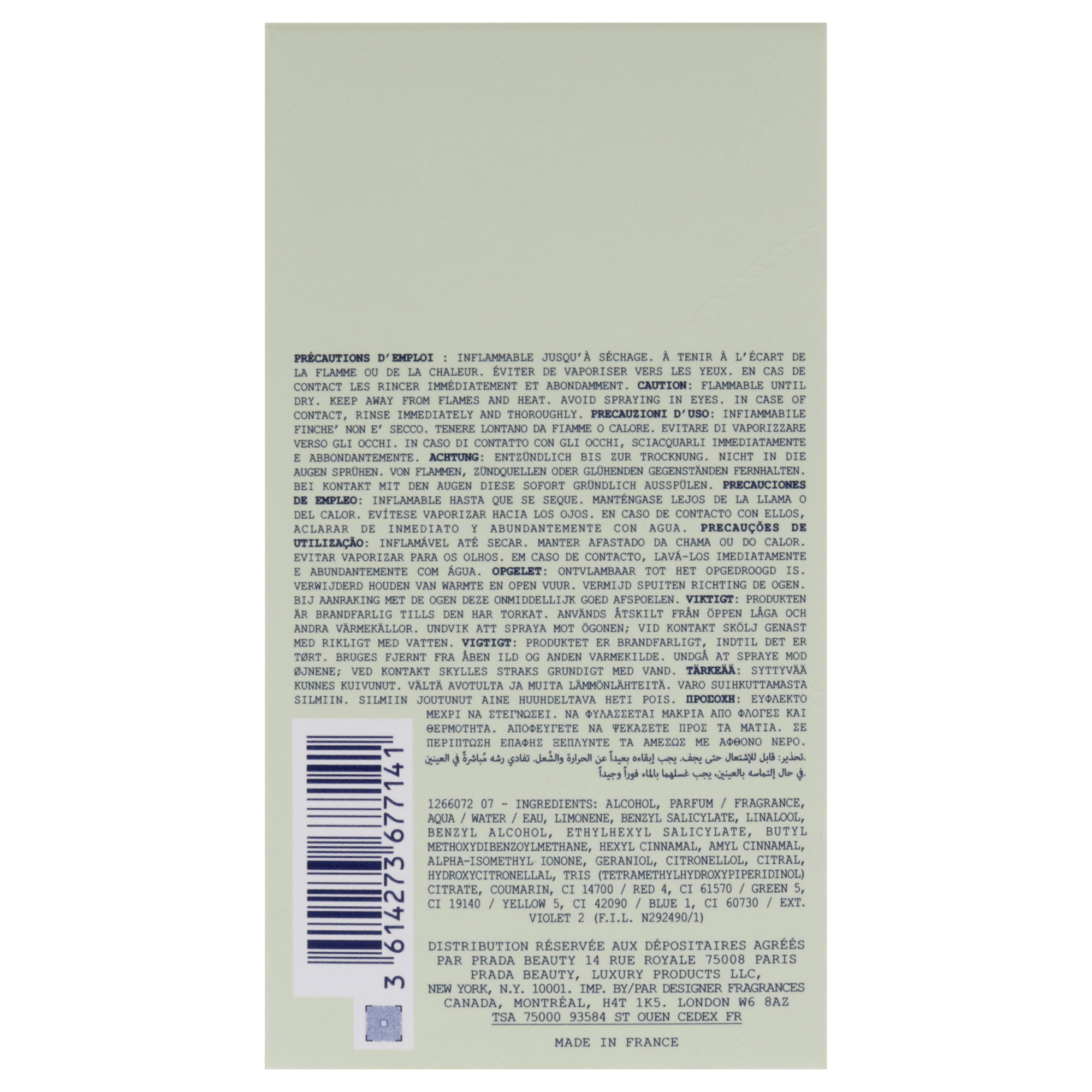 Foto 8 pulgar | Venta Internacional - Perfume Prada Infusion De Vanille Eau De Parfum Para Mujer, 100 Ml