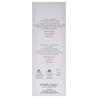 Foto 6 | Fragante spray de agua Roger & Gallet Wellbeing Red Ginger 100ml - Venta Internacional