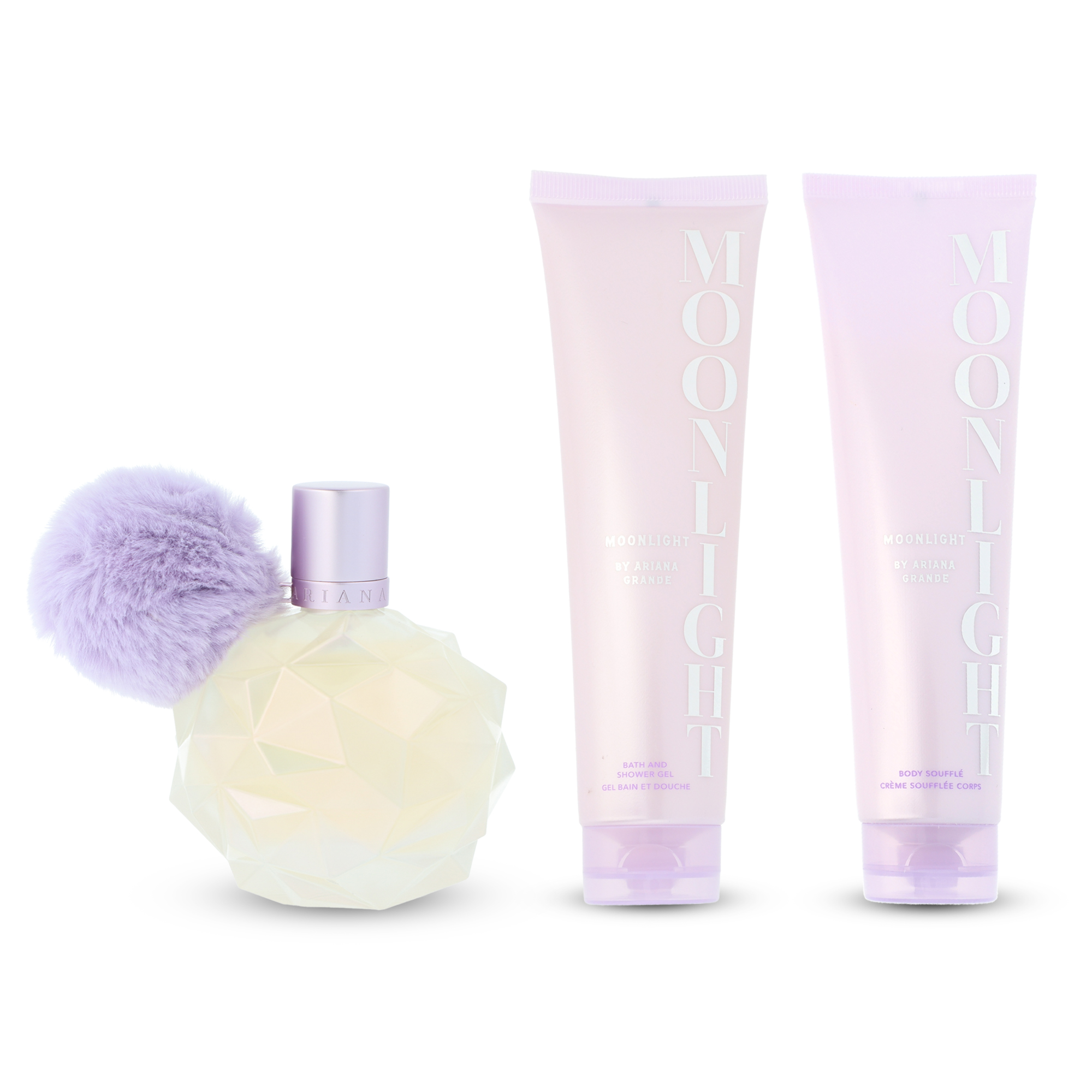 Foto 3 pulgar | Estuche Ariana Grande Moonlight 3 pz 100 ml Edp Spray más Body Lotion de 100 ml y Shower Gel de 100 ml para Mujer