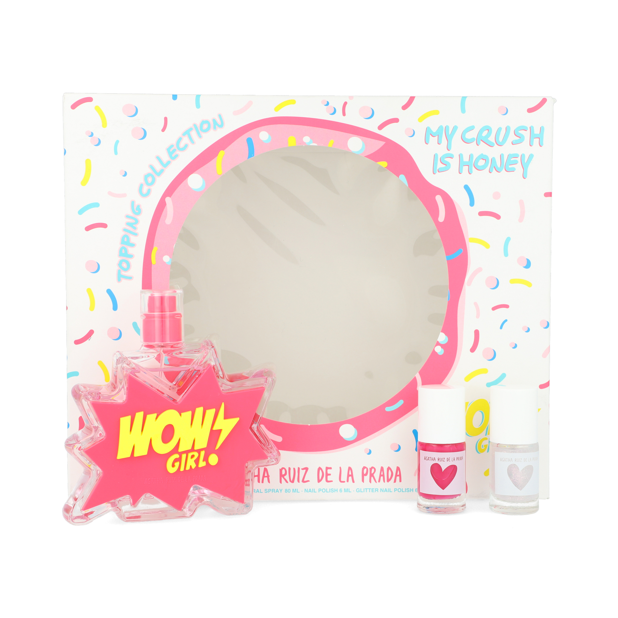Foto 2 pulgar | Set de 3 pz Agatha Wow Girl 80 ml Edt Spray/ Esmalte de Uñas 6 ml/ Brillo de Uñas 6 ml para Dama