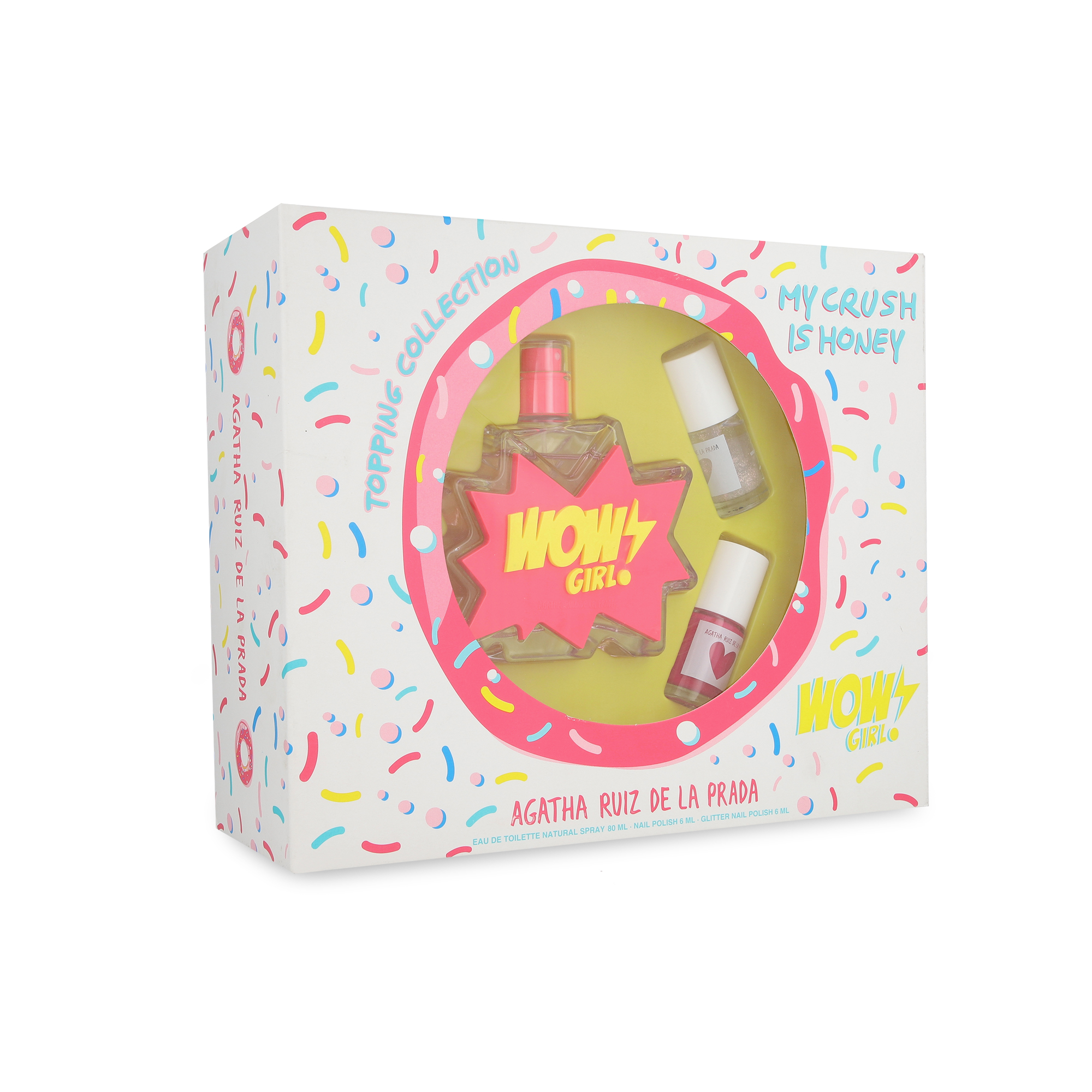 Foto 3 pulgar | Set de 3 pz Agatha Wow Girl 80 ml Edt Spray/ Esmalte de Uñas 6 ml/ Brillo de Uñas 6 ml para Dama