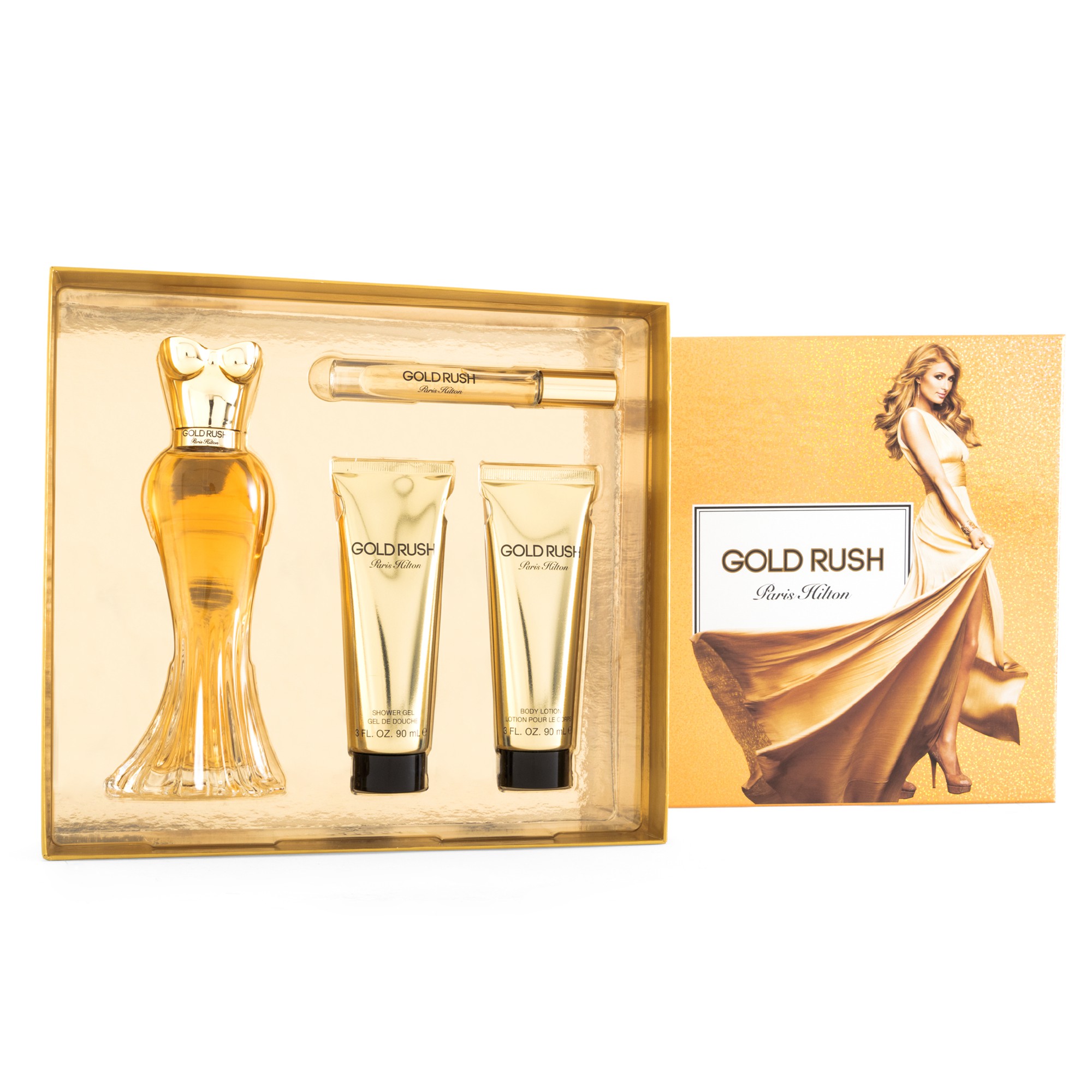 Foto 1 | Estuche para Mujer Paris Hilton Gold Rush 4 Piezas