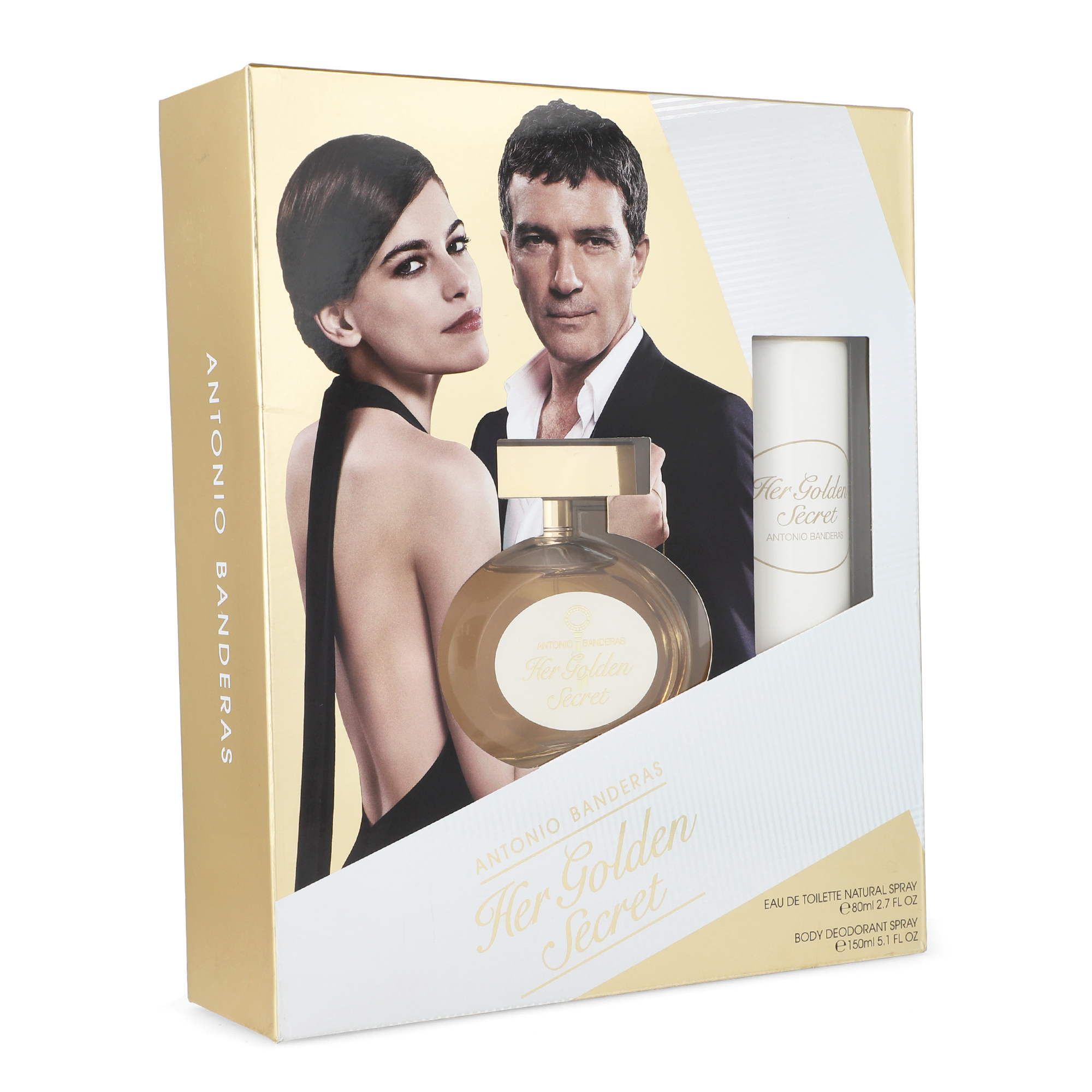 Foto 3 pulgar | Set 2 Piezas Antonio Banderas Her Golden Secret 80 ml Edt Spray y Desodorante 150 ml para Dama
