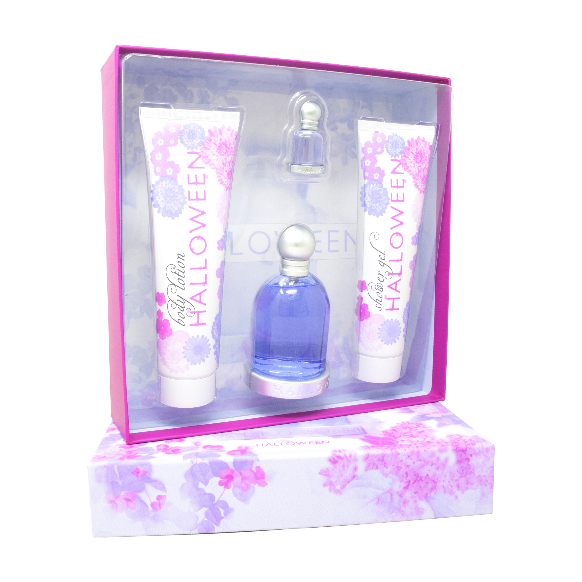 Set para Mujer Jesus Del Pozo Halloween 100 ml Edt Spray/Body Lotion 150 ml/Shower Gel 150 ml/4.5 ml Edt