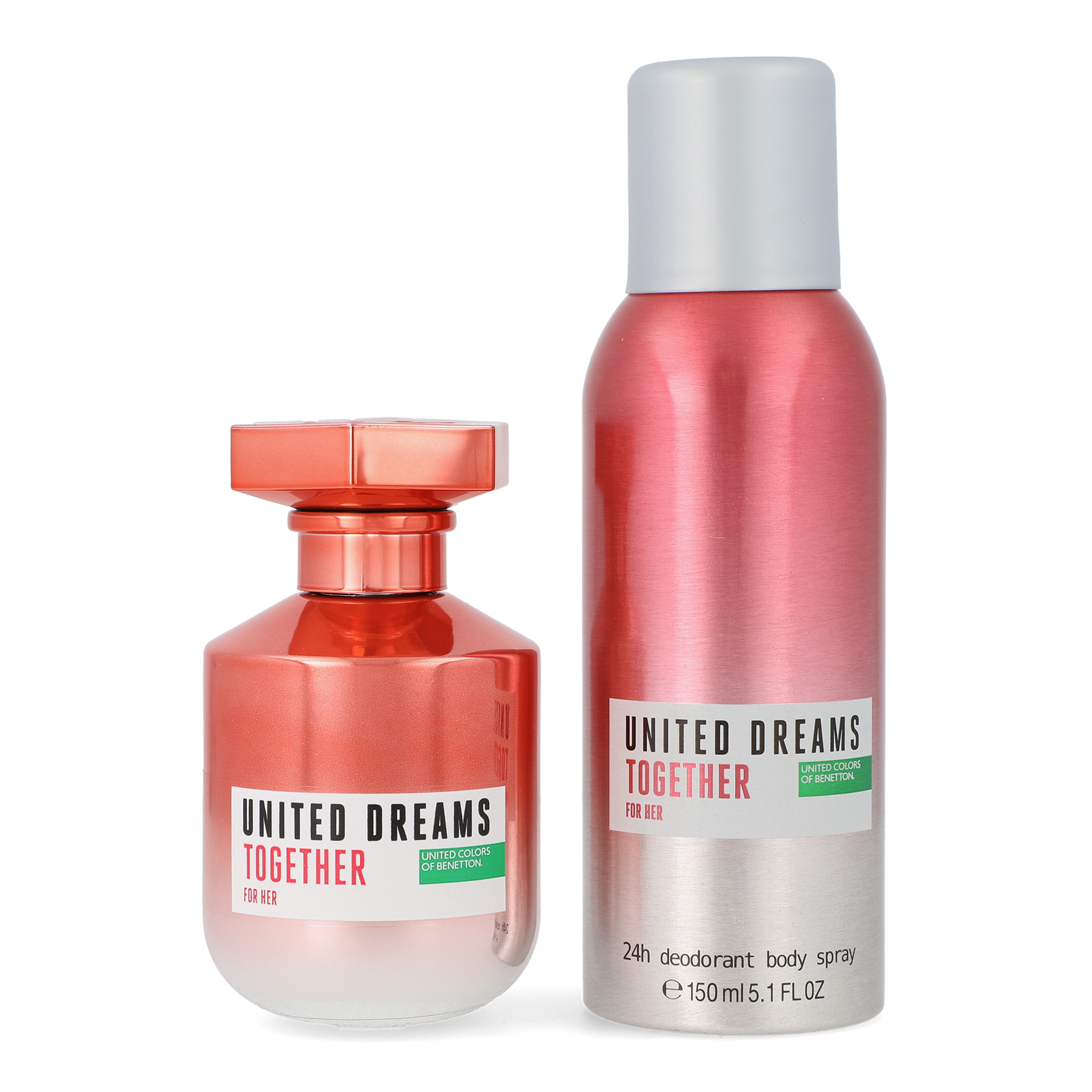 Foto 2 pulgar | Set Para Dama Benetton United Dreams Together 2Pzs 80 ml Edt Spray + Desodorante 150 ml Spray
