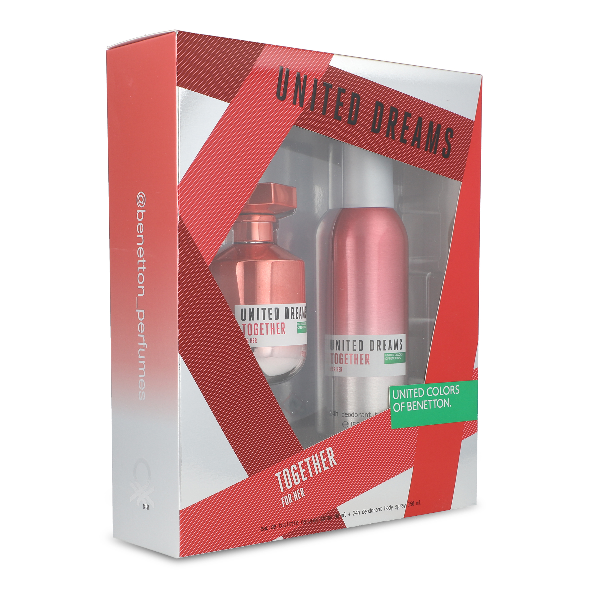 Foto 3 pulgar | Set Para Dama Benetton United Dreams Together 2Pzs 80 ml Edt Spray + Desodorante 150 ml Spray