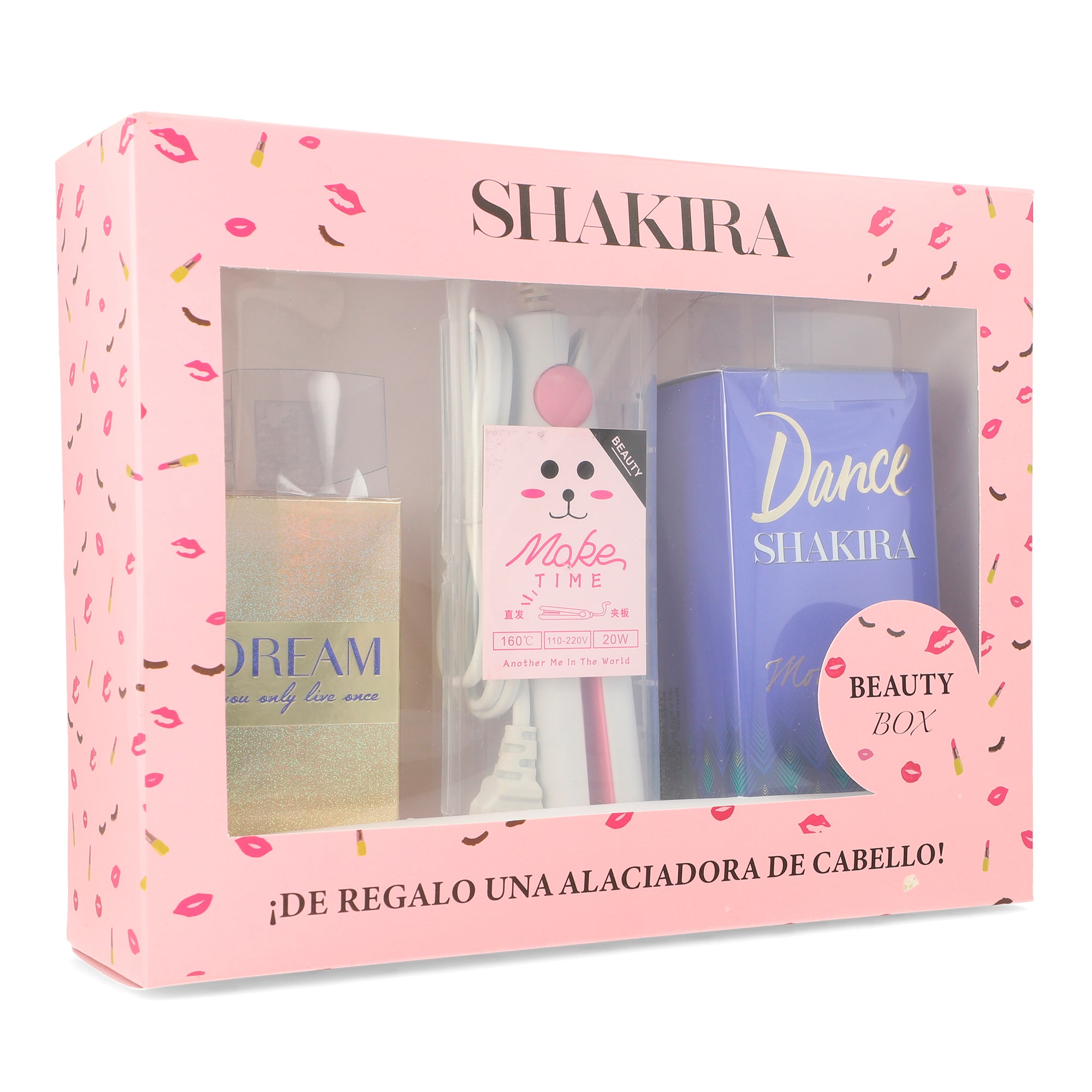 Set Shakira Dance Moonlight 3pzs 80 ml Edt Spray/ Shakira Dream 30 ml Edt Spray/ Plancha Alaciadora para Dama $5,059