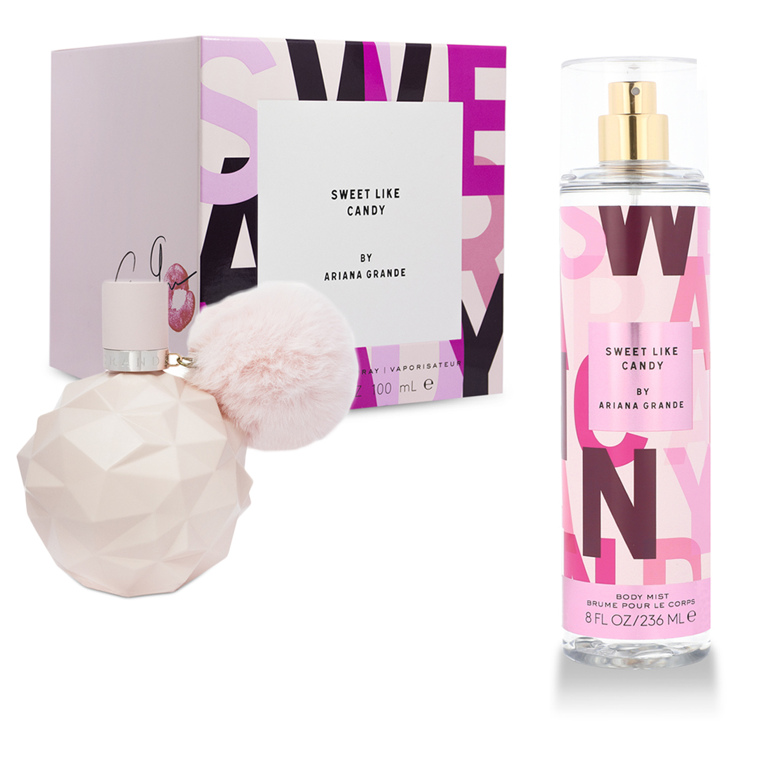 Foto 2 pulgar | Paquete Ariana Grande 2 Pz Sweet Like Candy 100ml Edp Spray + Sweet Like Candy Body Mist 236ml
