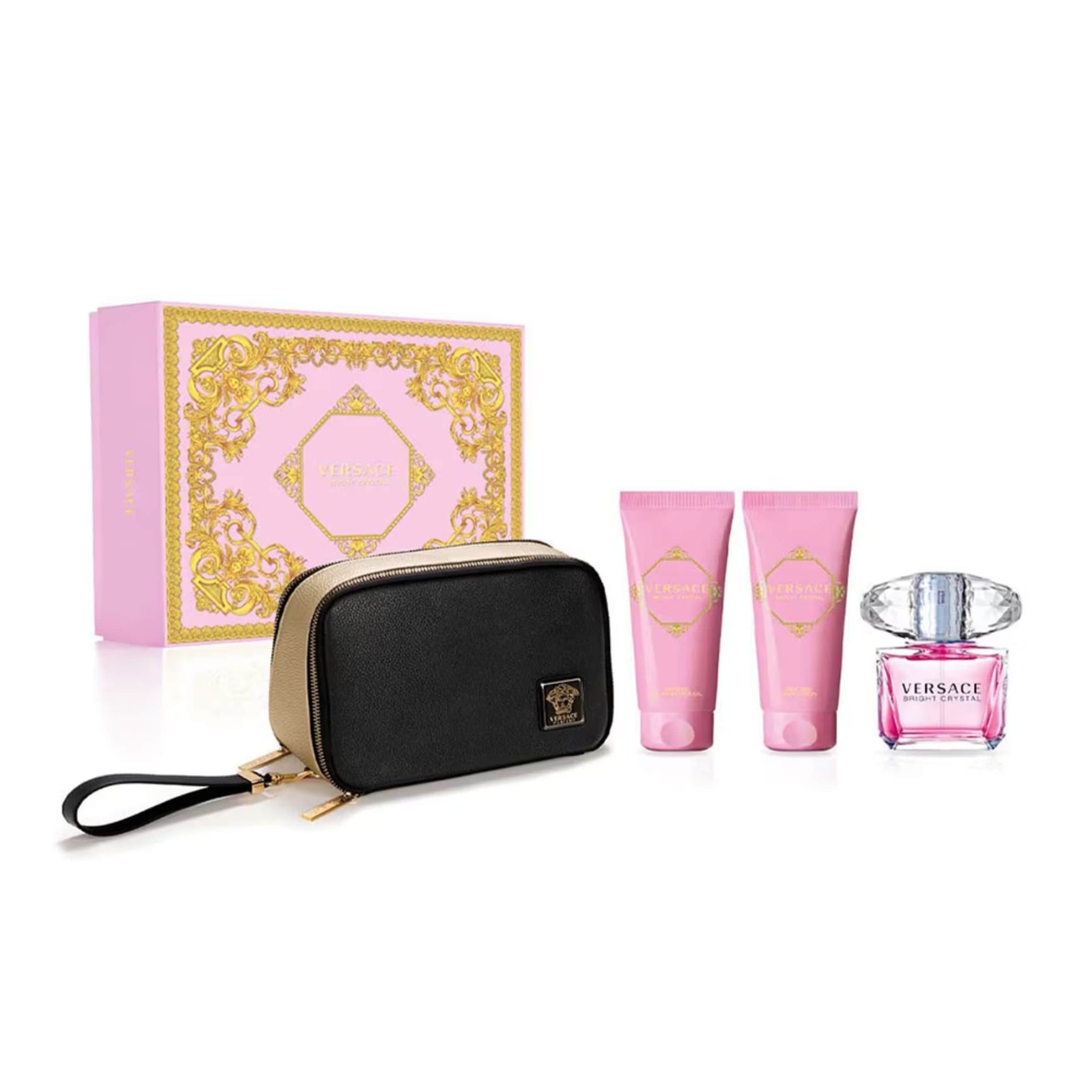 Set De Perfume Para Mujer Versace Bright Crystal 90 Ml Edt $2,870