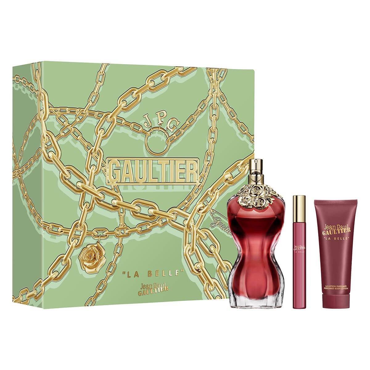 Set Jean Paul Gaultier La Belle Eau de Parfum 100 ml + Body Lotion 75 ml + Eau de Parfum 10 ml $2,996