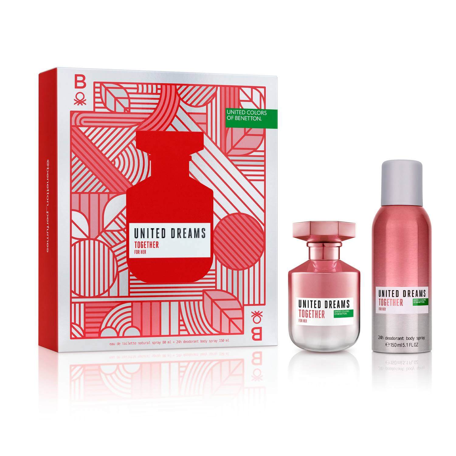 Foto 2 pulgar | Set Benetton United Dreams Together for Her Eau de Toilette 80 ml + Desodorante en Spray 150 ml