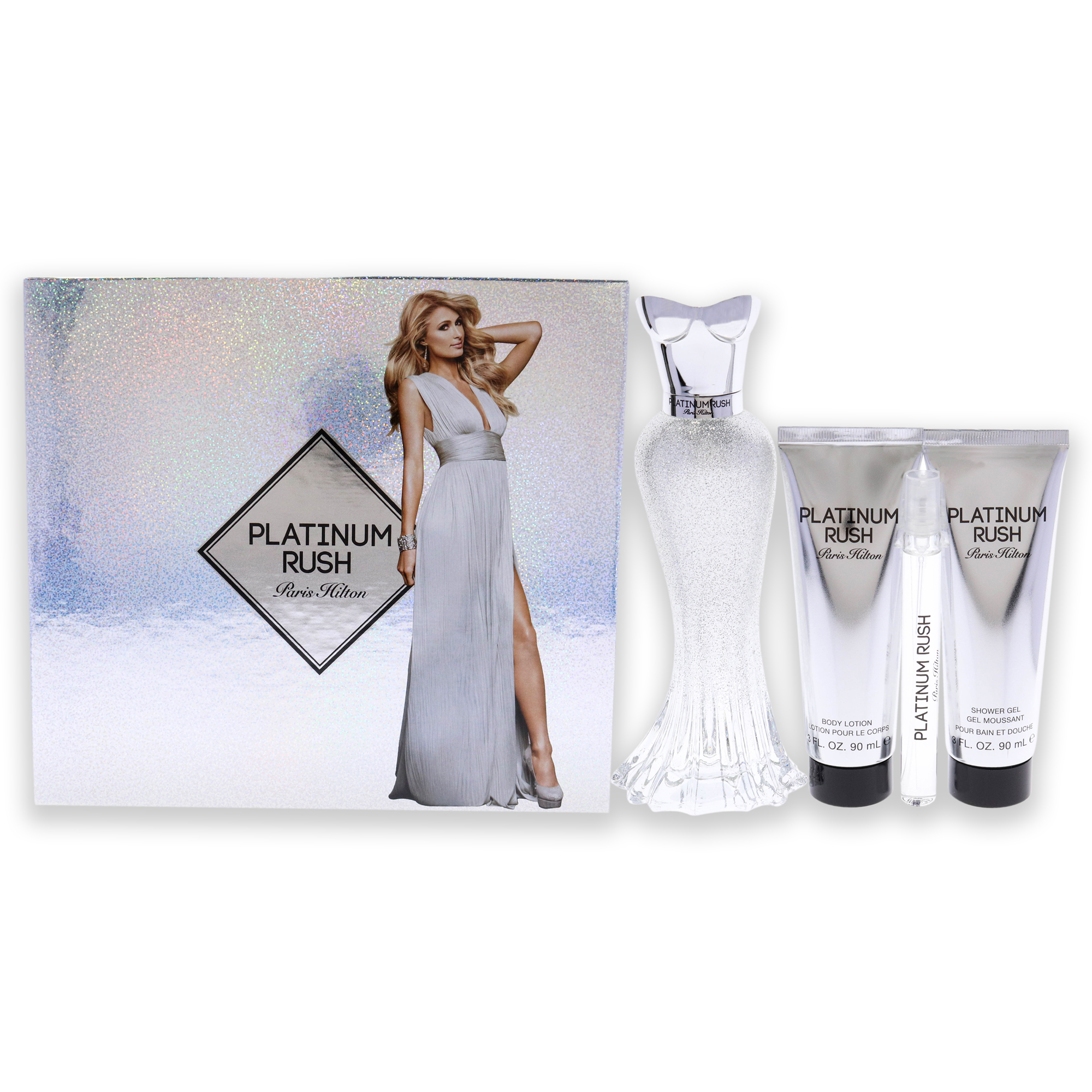 Foto 2 pulgar | Set de Regalo Platinum Rush Paris Hilton para Mujer de 4 Piezas -Venta Internacional
