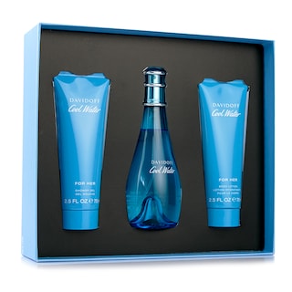 Foto 2 | Set para Dama Davidoff Cool Water EDT 100 ml + Crema Corporal 75 ml + Shower Gel 75 ml