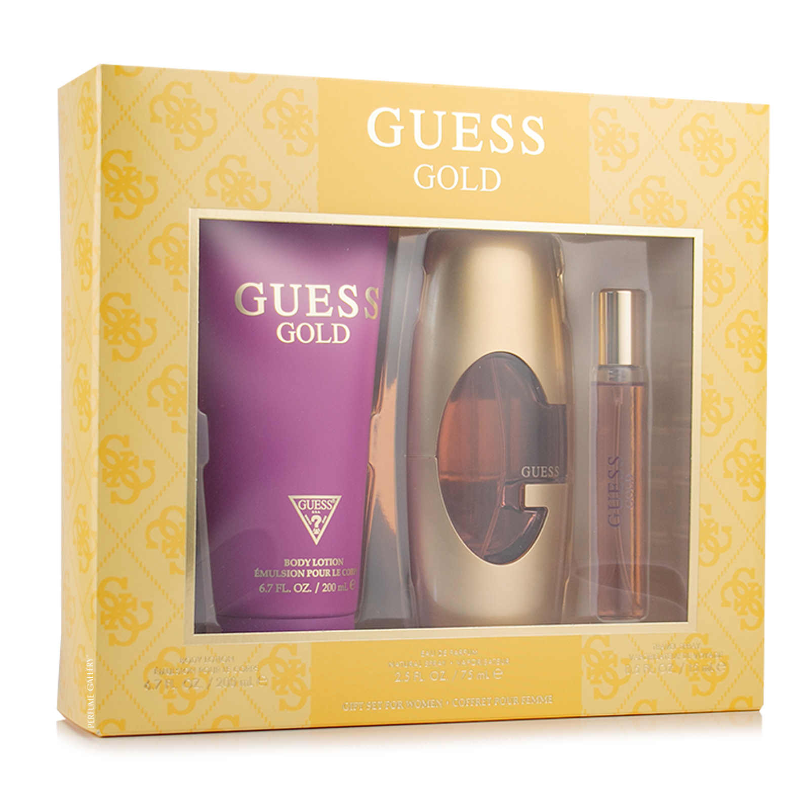 Foto 1 | Set para Dama Guess Gold EDP 75 ml + Crema Corporal + Perfumero