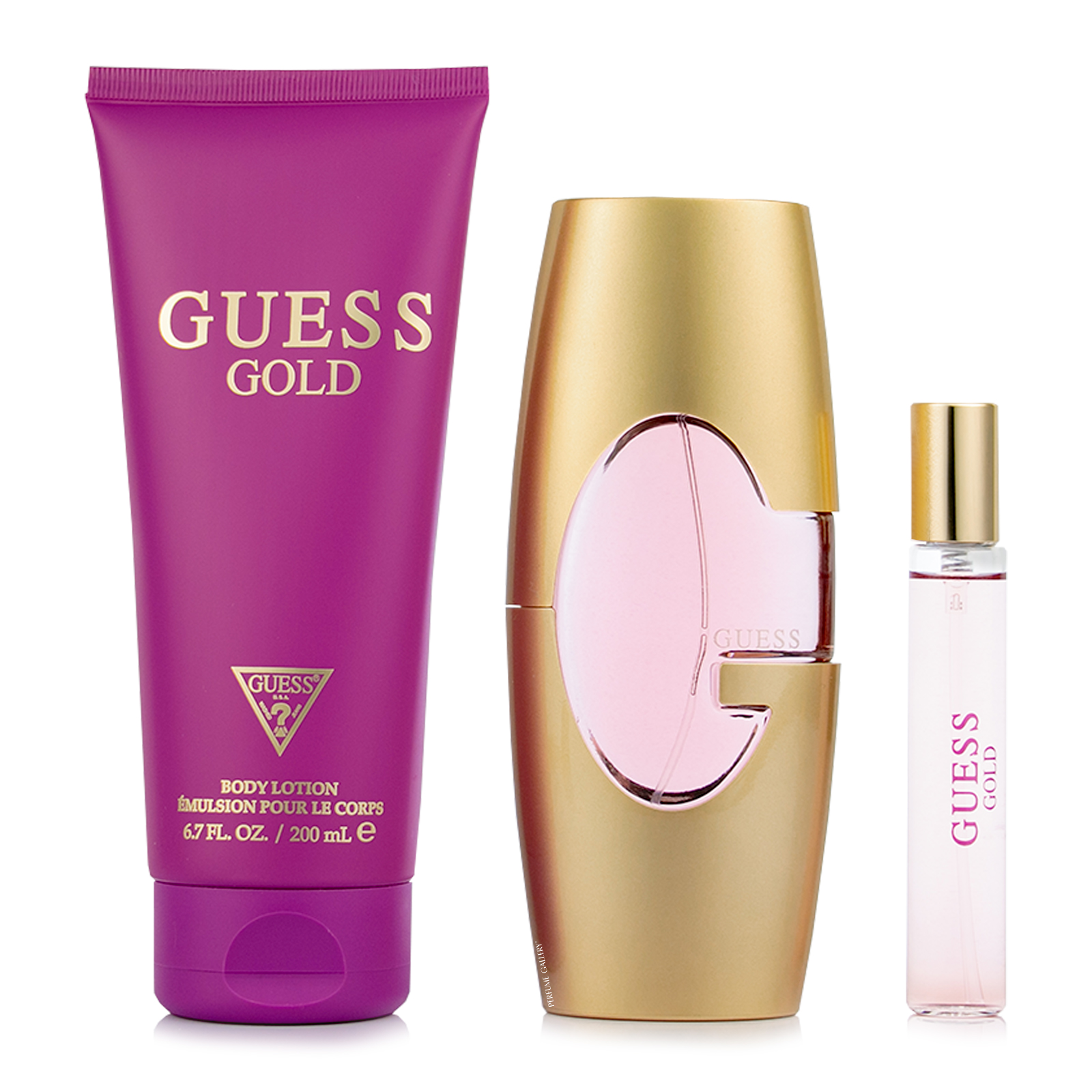 Foto 2 | Set para Dama Guess Gold EDP 75 ml + Crema Corporal + Perfumero