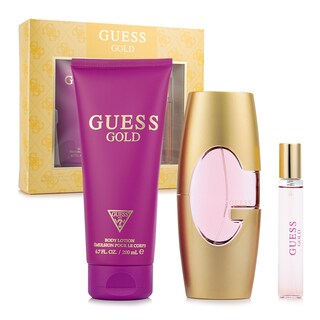 Foto 3 | Set para Dama Guess Gold EDP 75 ml + Crema Corporal + Perfumero
