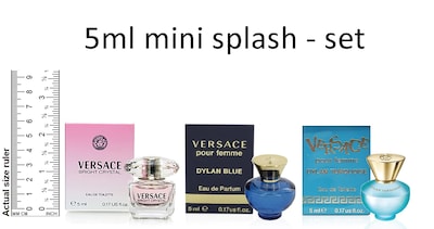 Foto 2 | Set de Perfumes Versace Dylan Turquesa/Dylan Blue/Bright Crystal 5 ml C/U - Venta Internacional