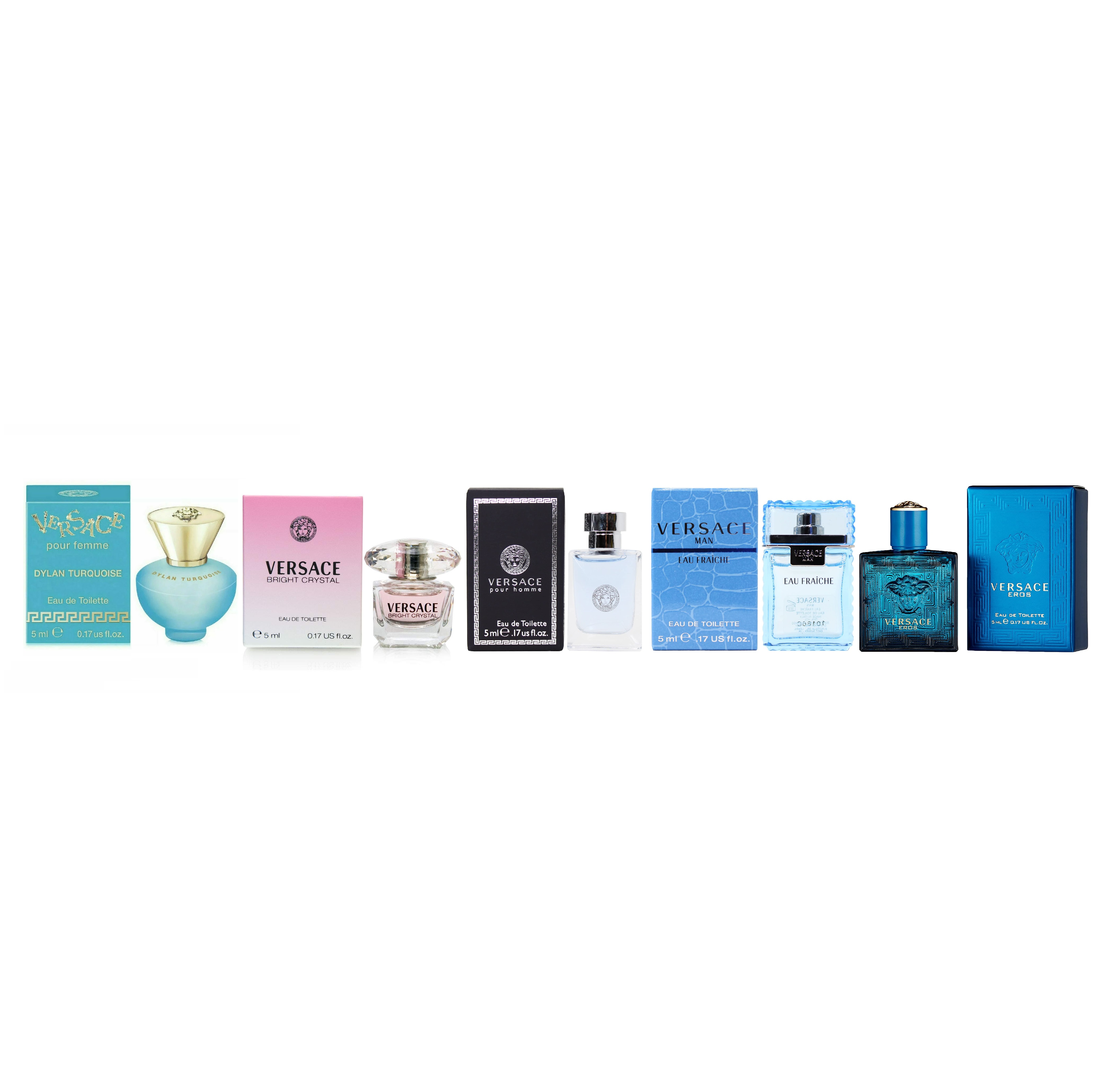Set de 5 Perfumes Versace: Eros Pour Homme Eau Fraich 5 Piezas - Venta Internacional