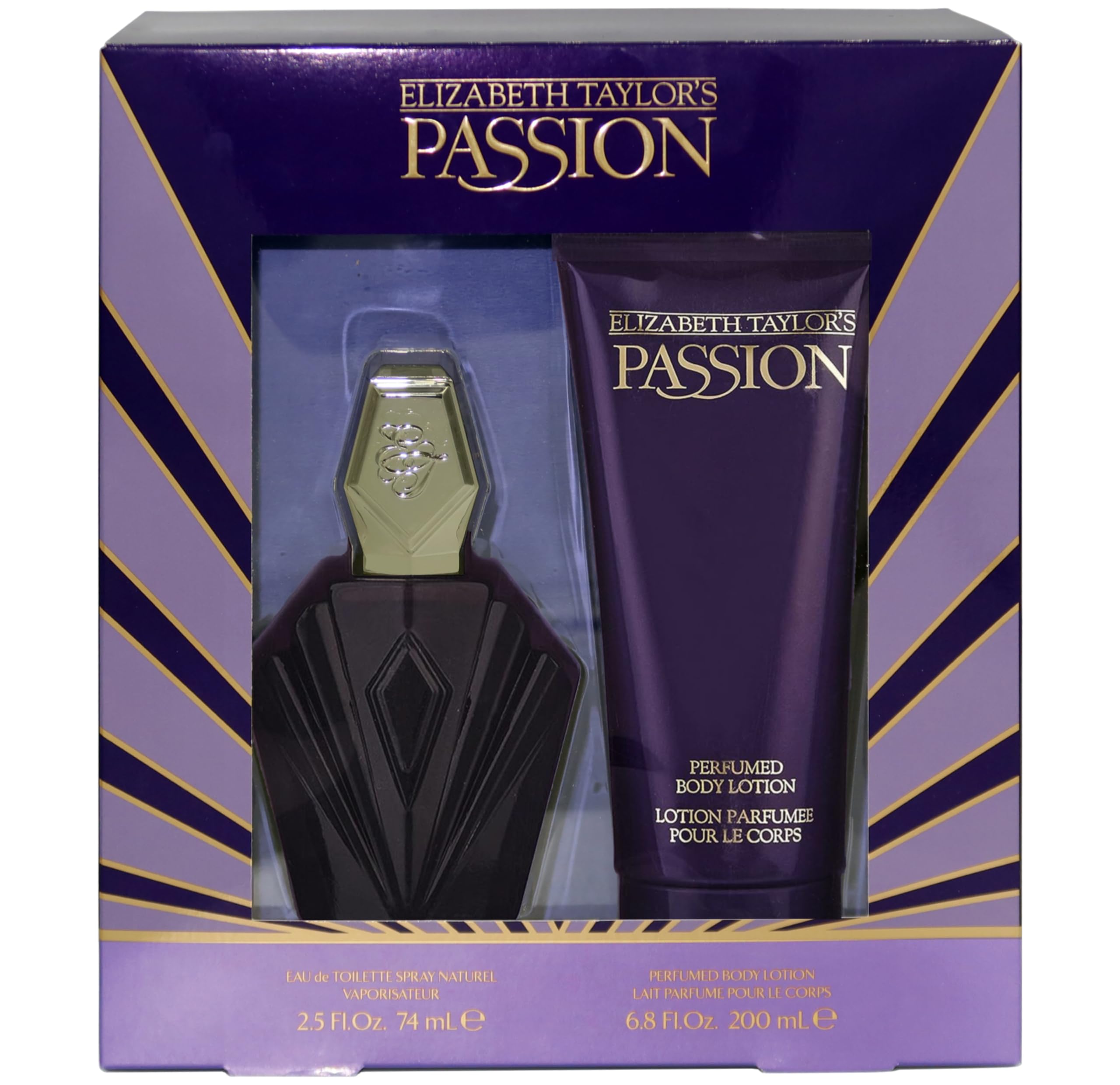 Set de Regalo de Perfume Elizabeth Taylor Passion para Mujer 75 ml - Venta Internacional