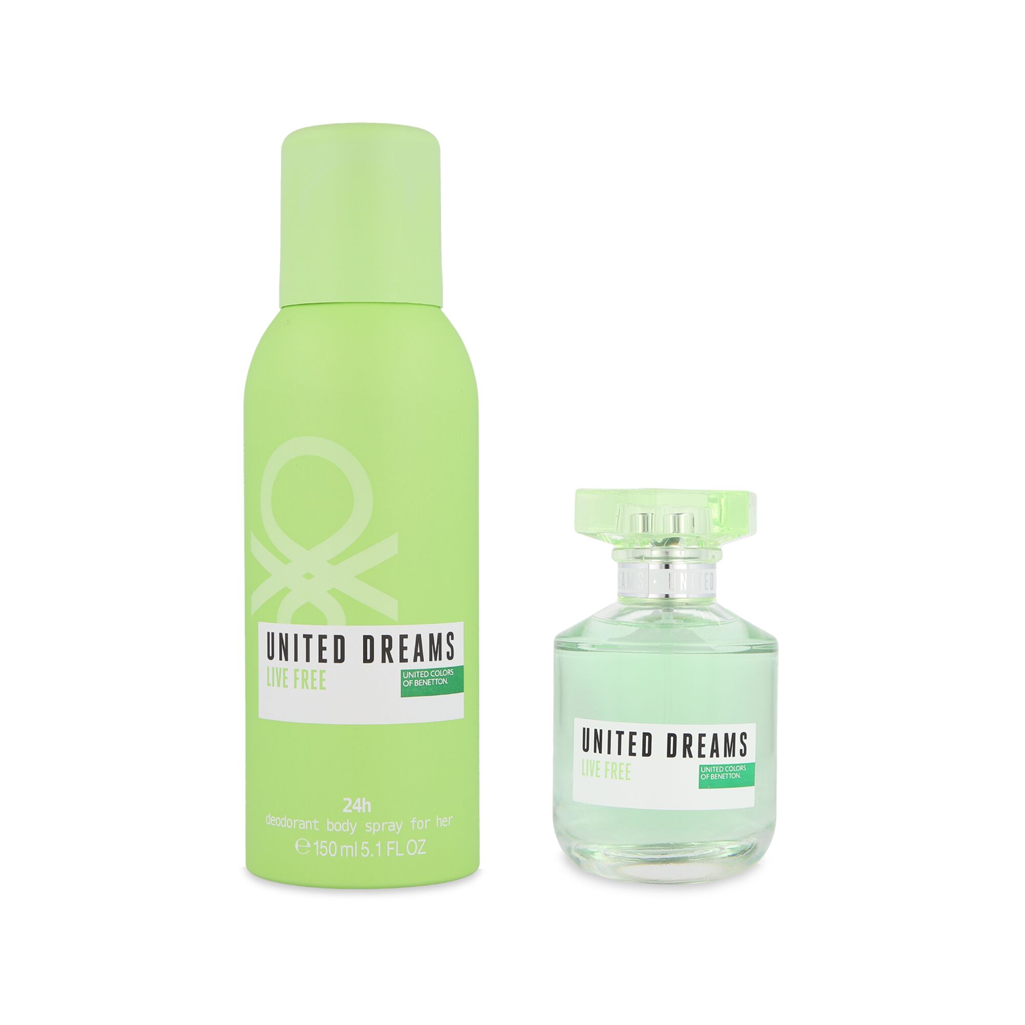 Foto 2 pulgar | Set de Perfume Benetton United Dreams Live Free 2 Piezas para Mujer