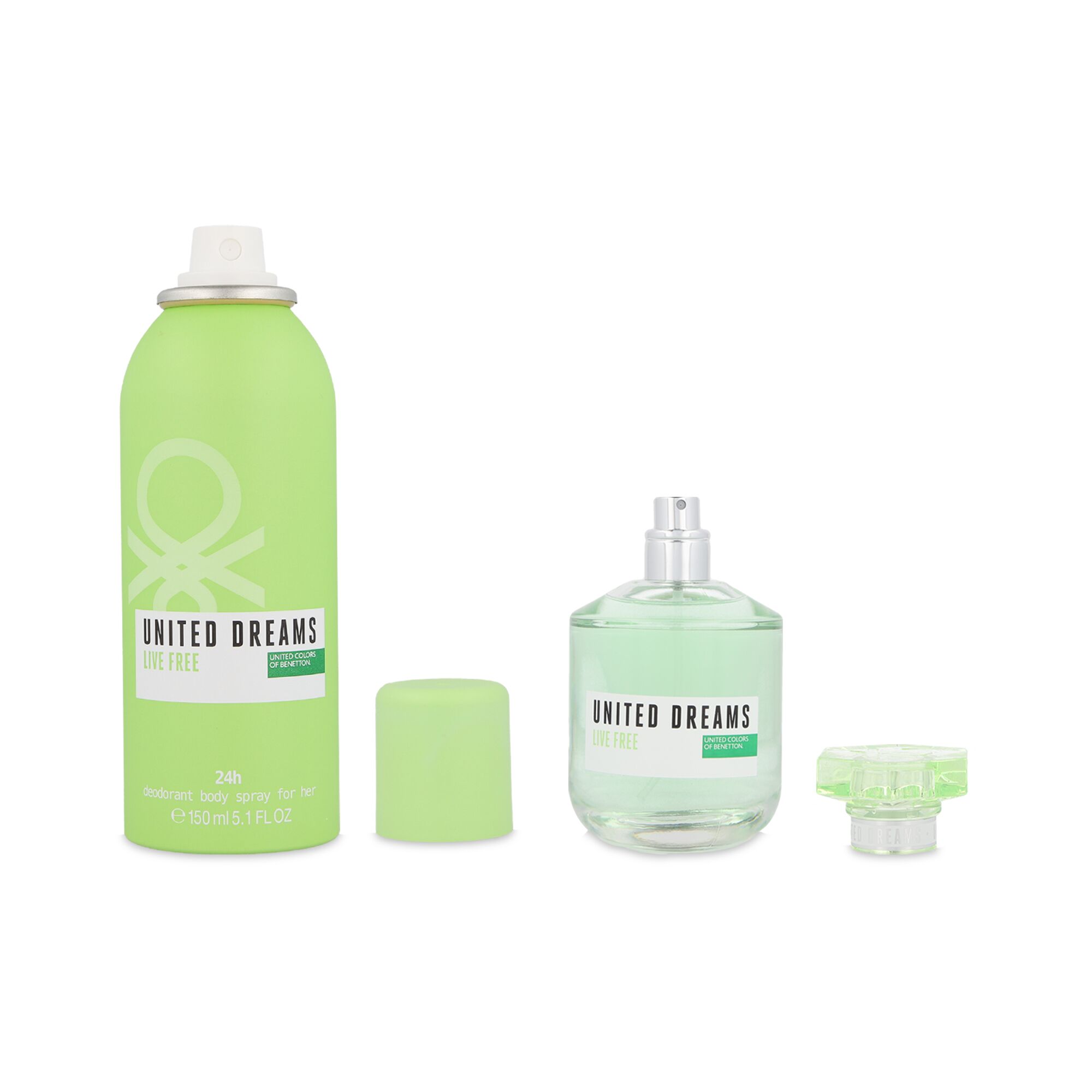 Foto 4 pulgar | Set de Perfume Benetton United Dreams Live Free 2 Piezas para Mujer
