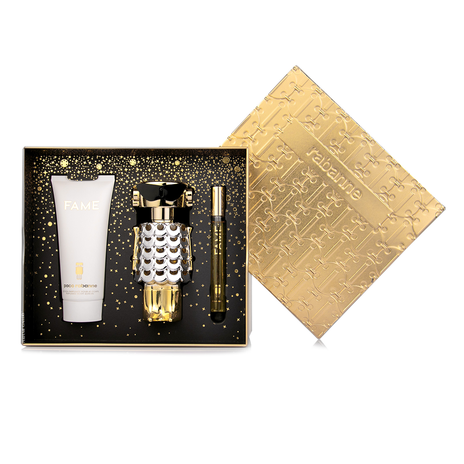 Foto 4 pulgar | Set Para Dama Fame Edp 80ml + Crema Corporal 100ml + Perfumero 10ml