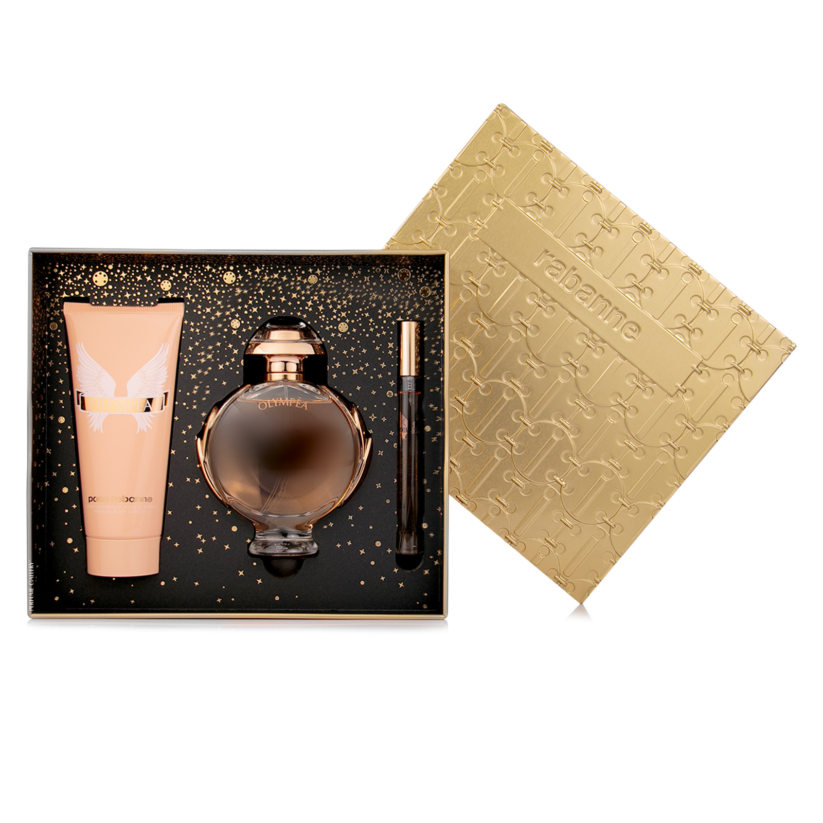 Foto 4 pulgar | Set Olympea Edp 80ml + Crema Corporal 100ml + Perfumero 10ml para Mujer