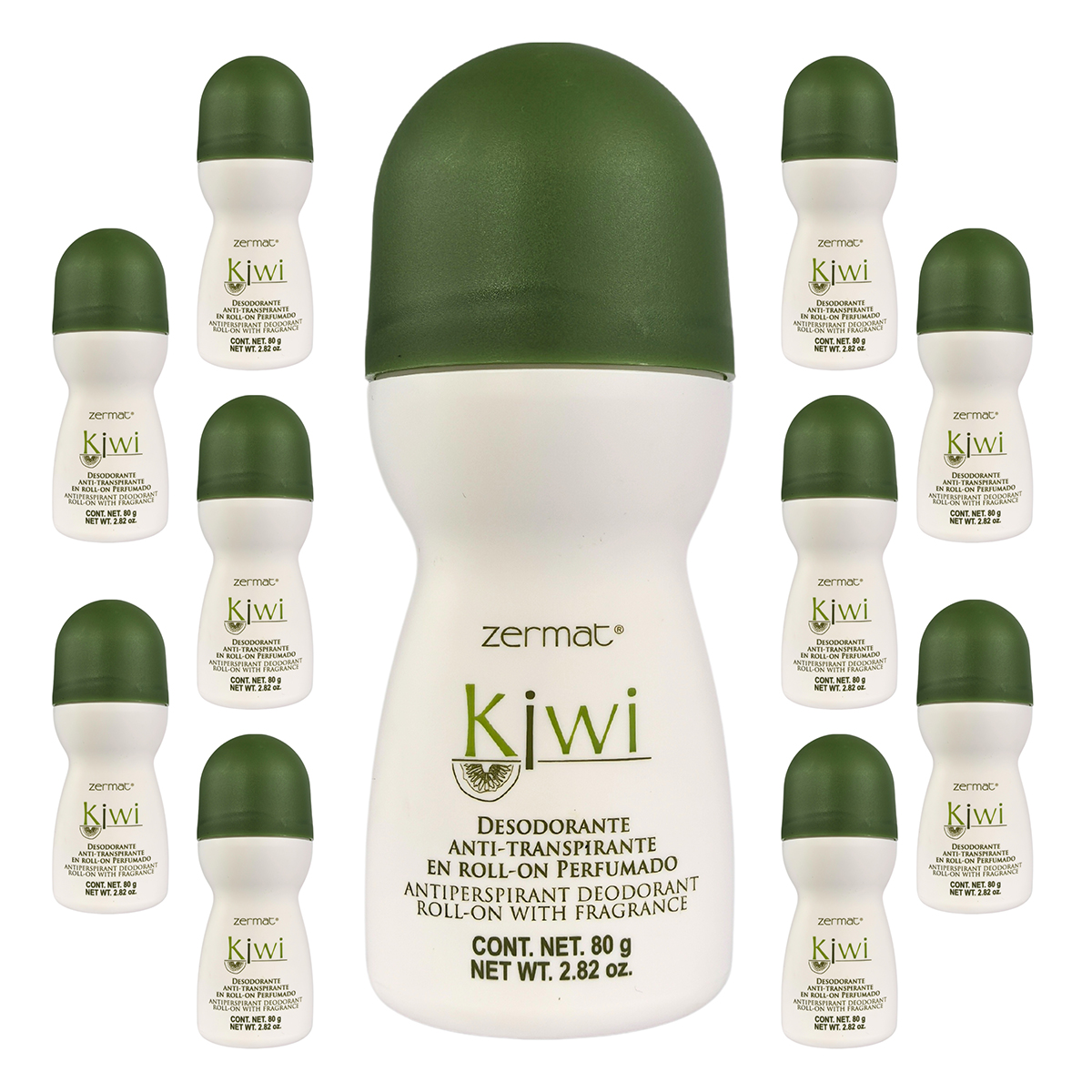 Foto 3 pulgar | Desodorante Zermat Roll On Kiwi Perfumado Paquete De 10