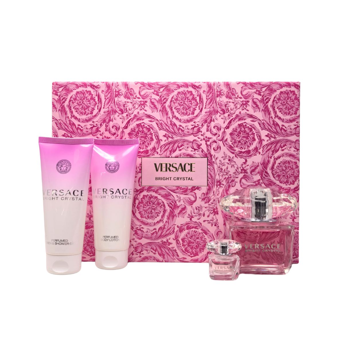 Fragancia Versace Bright Crystal Set De 4 Piezas Con Eau De Tocador Y Mini Mujer