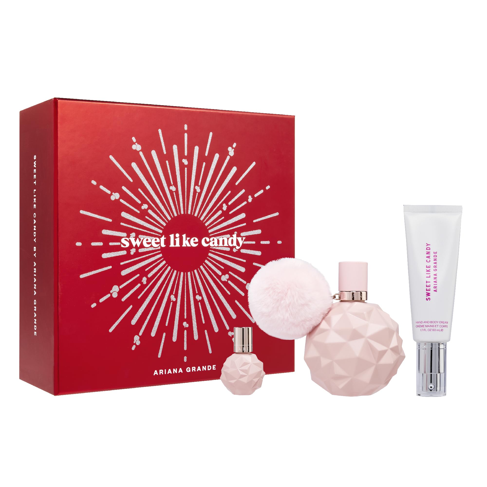 Foto 1 | Set de Perfume Ariana Grande Sweet Like Candy de 100 ml + 7,5 ml y Crema de Manos y Corporal 50 ml - Venta Internacional