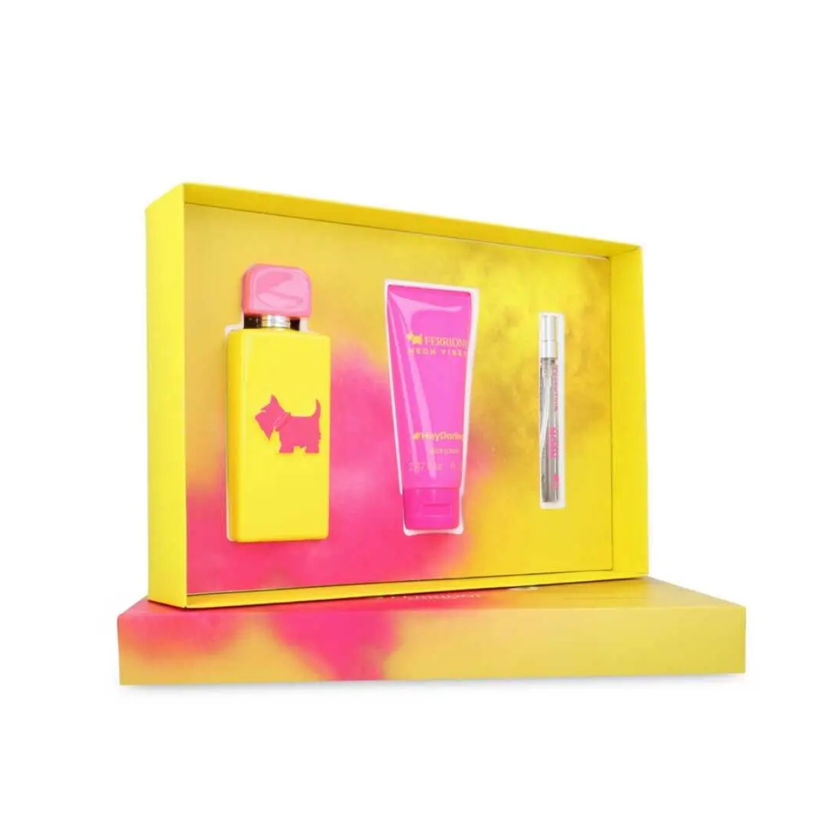 Foto 1 | Set Ferrioni Hey Darling! Neon Vibes 3 Piezas, Spray 100 Ml, Body Lotion 75 Ml, Spray 10 Ml