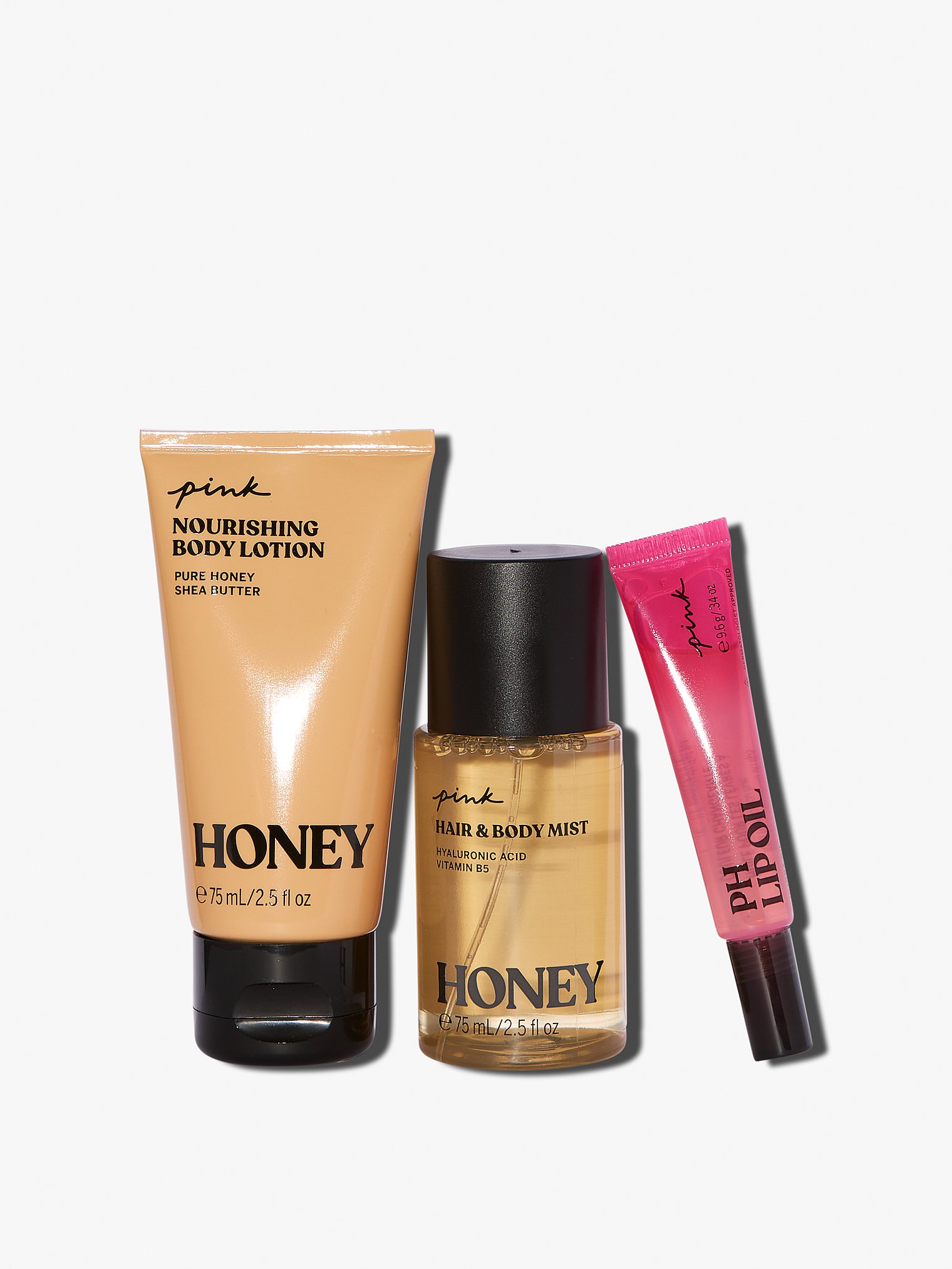 Foto 4 pulgar | Set Regalo Ho Ho Honey Body Mist Lotion Lip Oil Victoria`s Pink