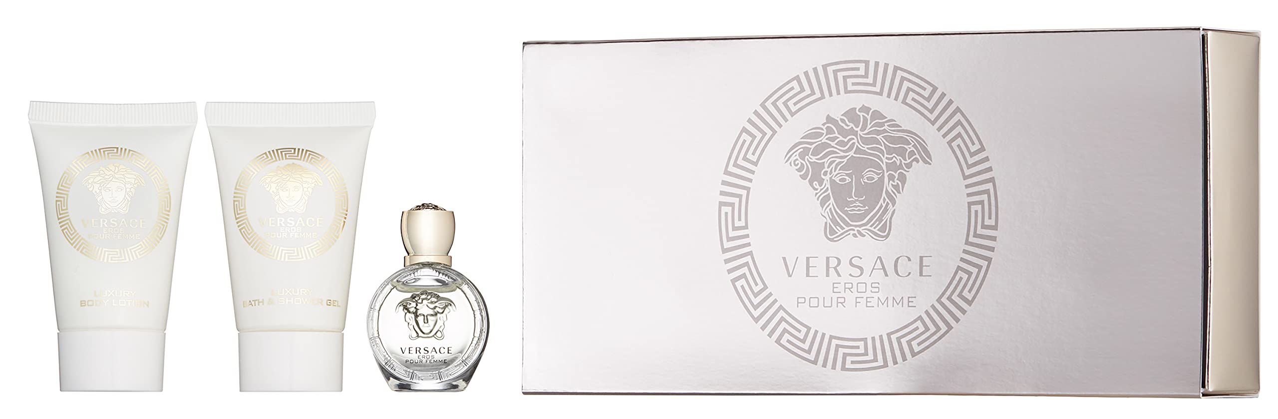 Foto 2 | Kit de Viaje Perfume Versace Eros Pour Femme 3 Piezas - Venta Internacional