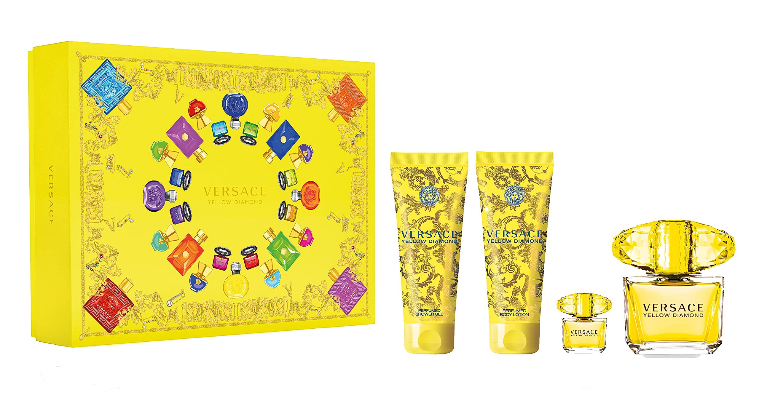 Foto 2 pulgar | Estuche para Mujer Versace Yellow Diamond 4 Piezas - Venta Internacional