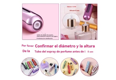 Foto 4 | Atomizador De Perfume Recargable Xtellar Premium, Mini Set De Viaje, 6 Piezas