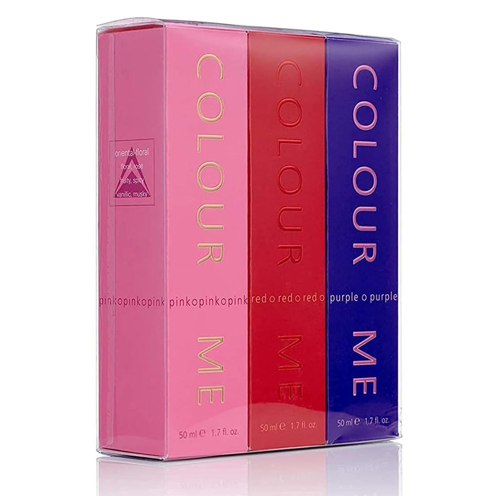 Foto 2 pulgar | Set Perfume Colour Me Pink/purple/red Pack Mujer