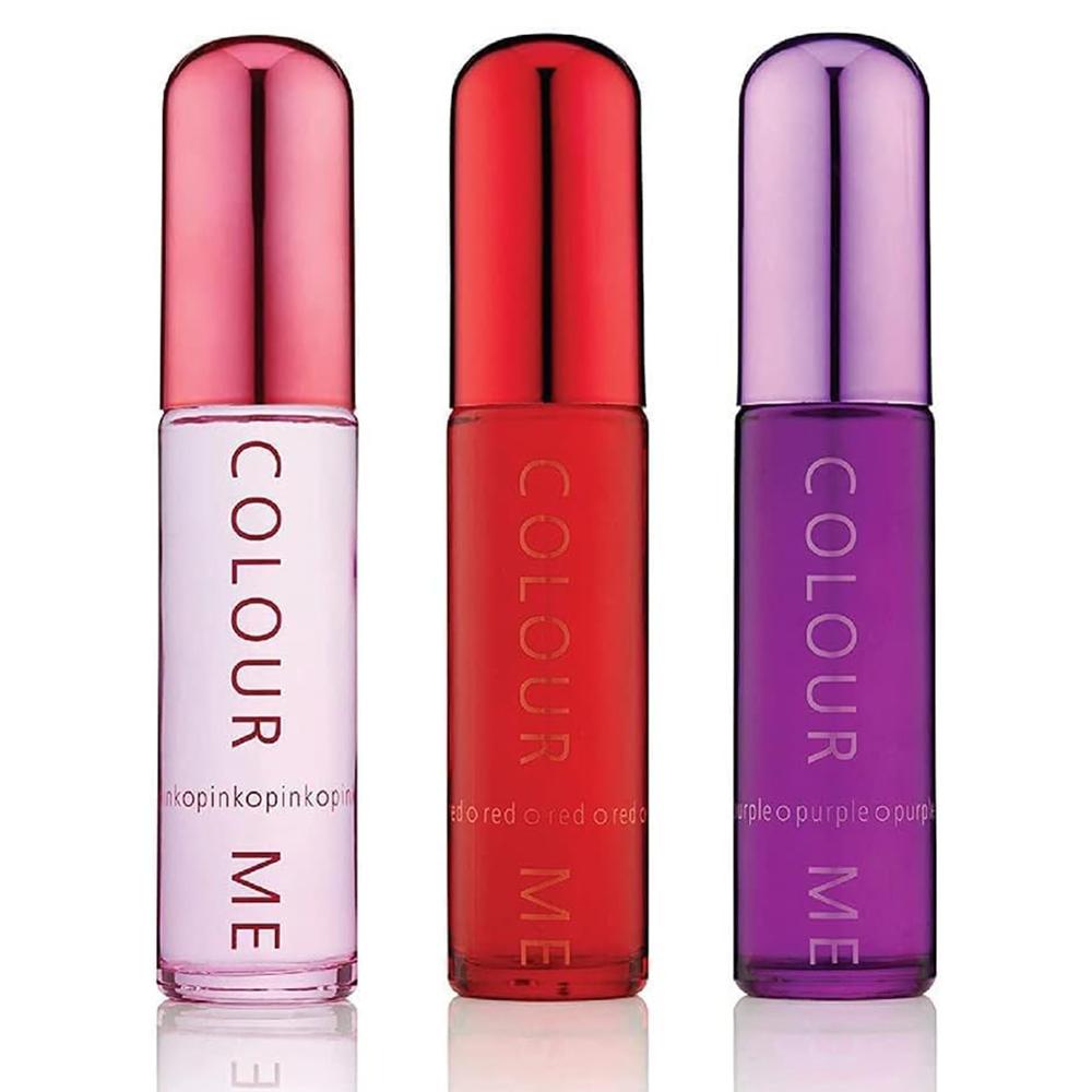Foto 3 pulgar | Set Perfume Colour Me Pink/purple/red Pack Mujer