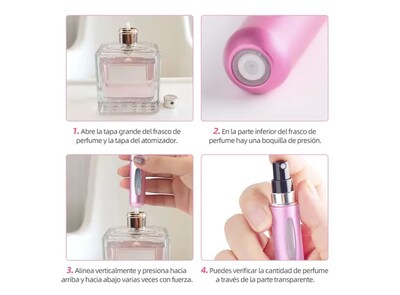 Foto 4 | Miniatomizador para Perfumes Xtellar 5 ml 2 Piezas