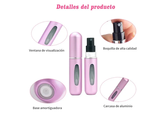 Foto 4 pulgar | Miniatomizador para Perfumes Xtellar 5 ml 2 Piezas