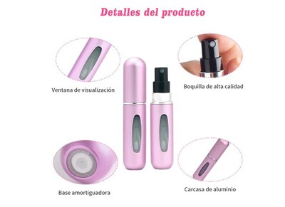 Foto 3 | Miniatomizador para Perfumes Xtellar 5 ml 2 Piezas